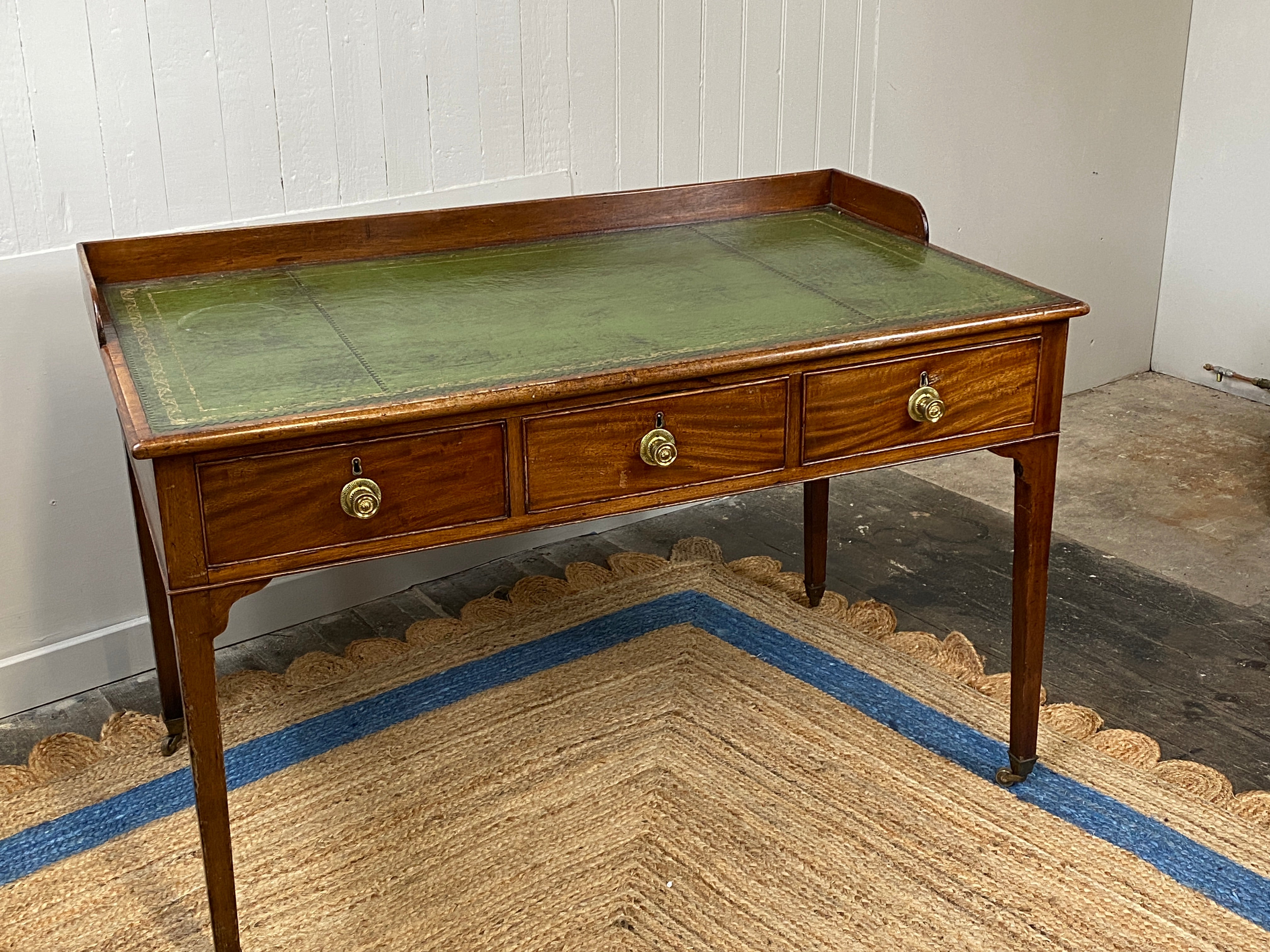 Regency Writing Desk with Leather Top