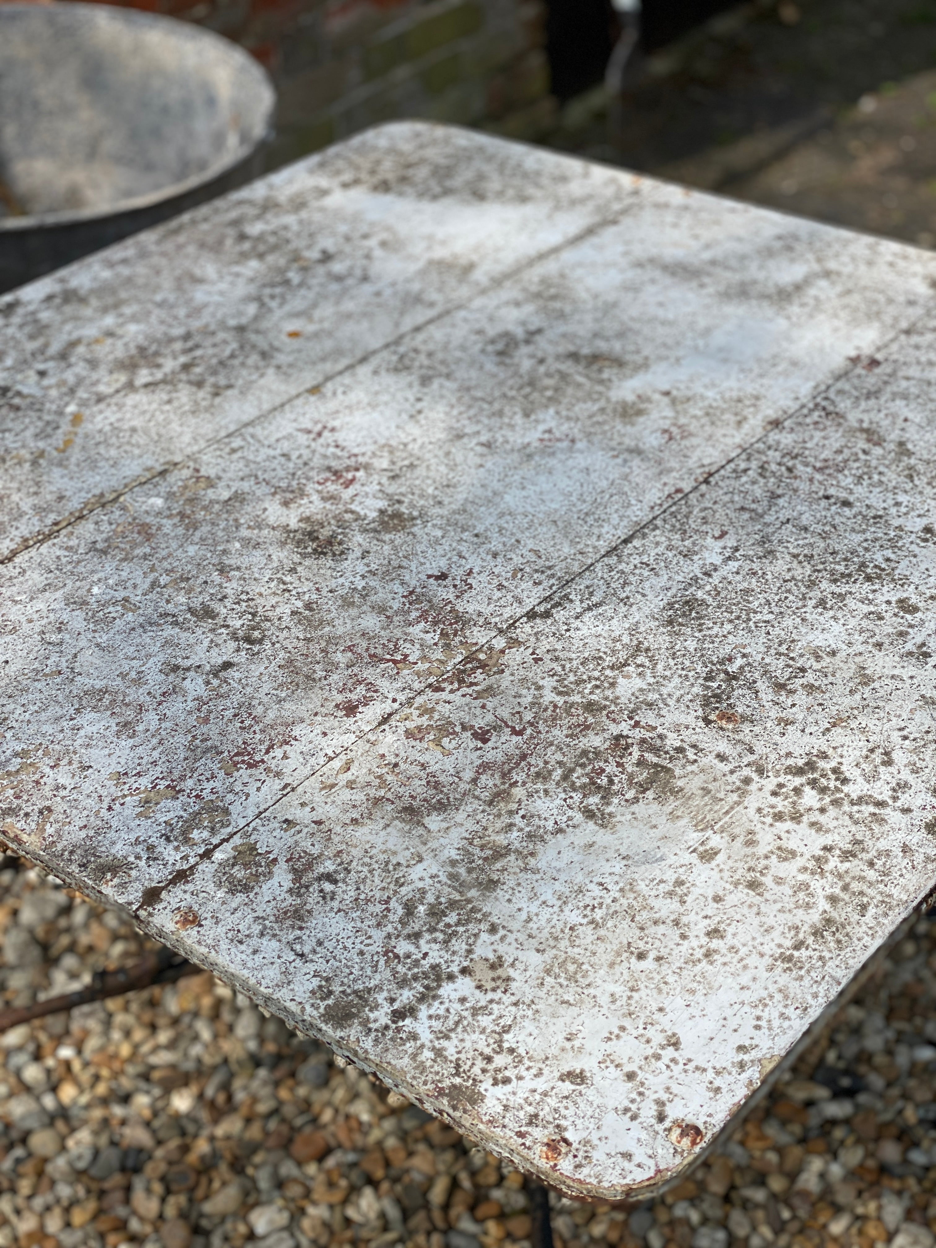 Very old vintage French garden table