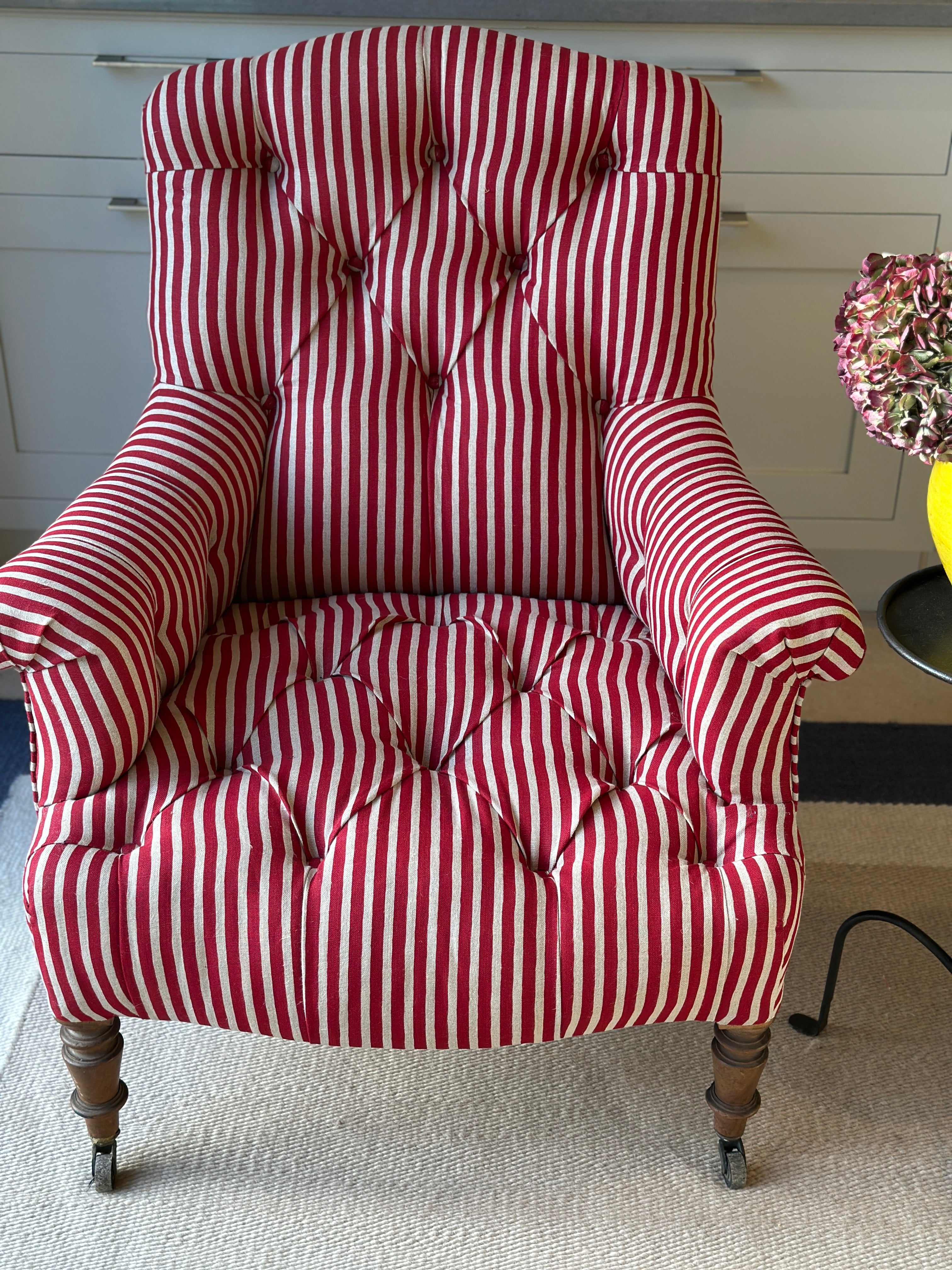 Late C19th French Button Back Chair