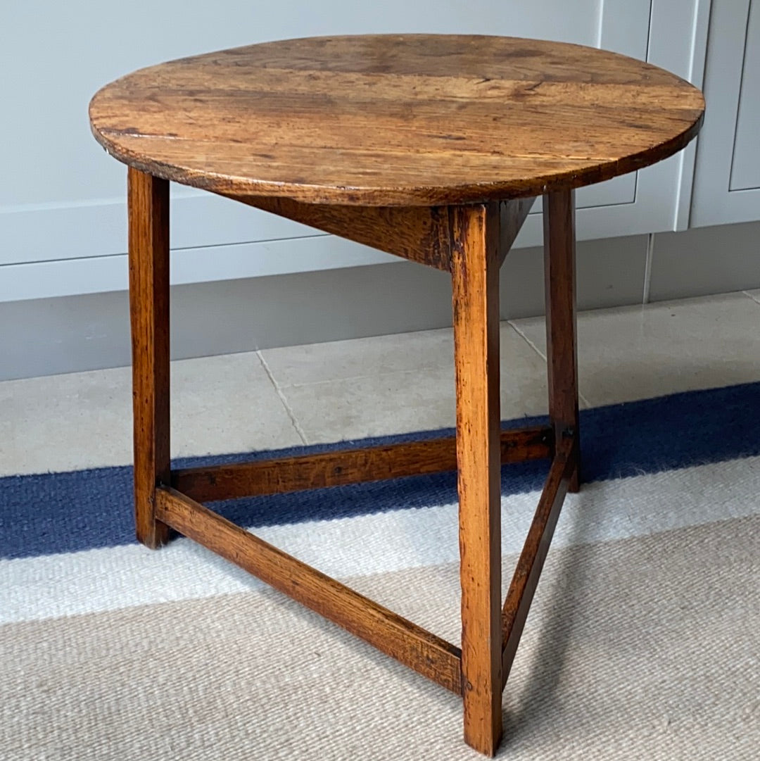 Gorgeous C18th Golden Oak Cricket Table