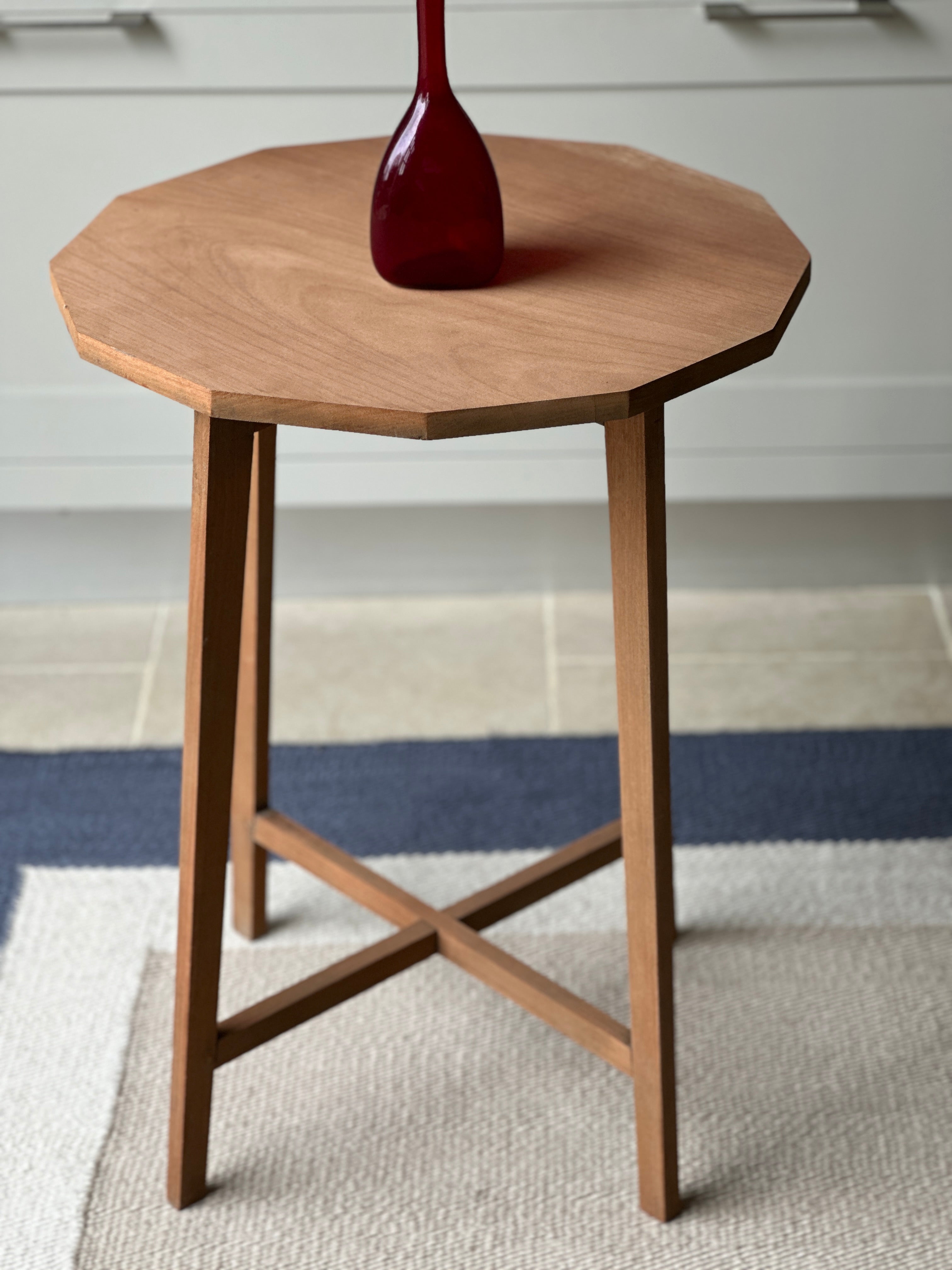 Twelve Sides Pine Side Table