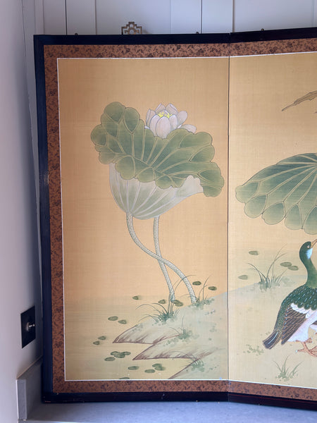 Early 20th Century Japanese Silk Screen