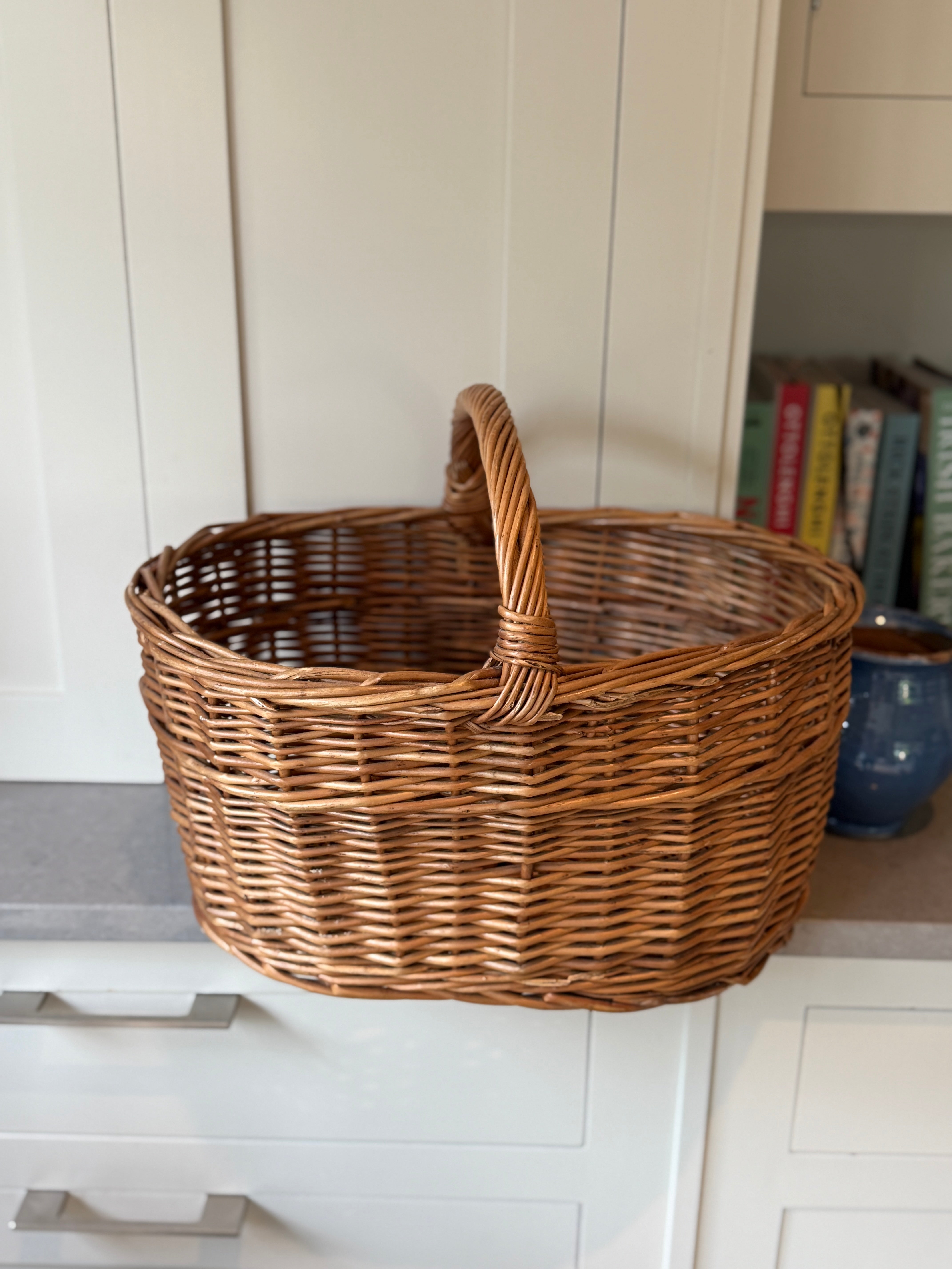 Large Vintage Wicker Basket