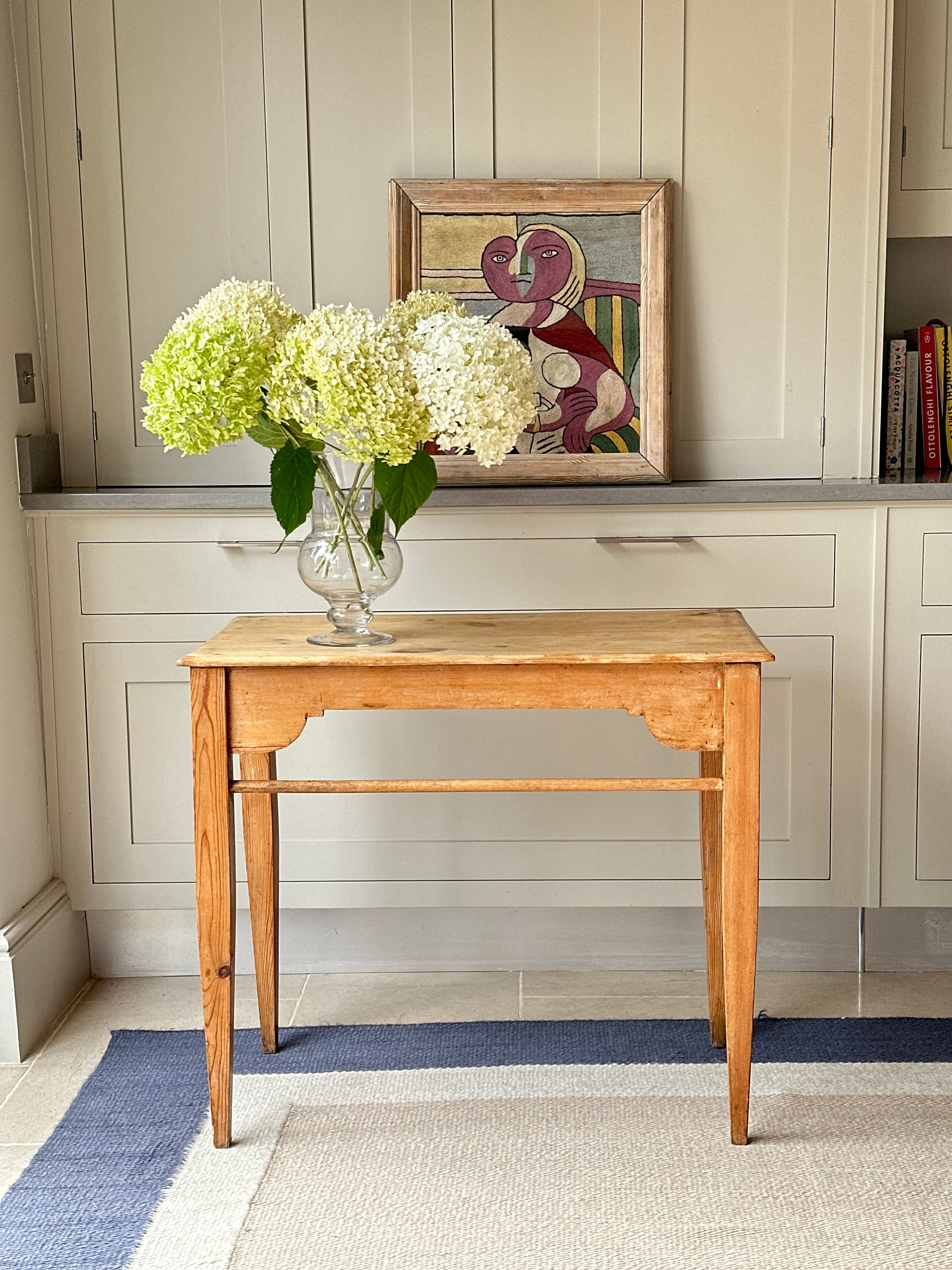 Lovely Antique Pine Table with Rail