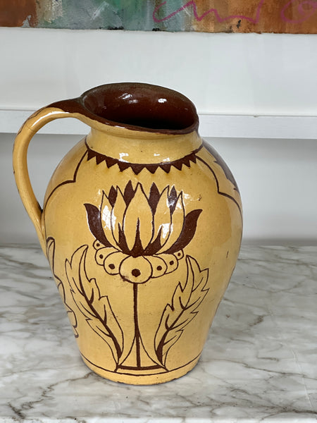 Terracotta Devonshire Slipware Vase