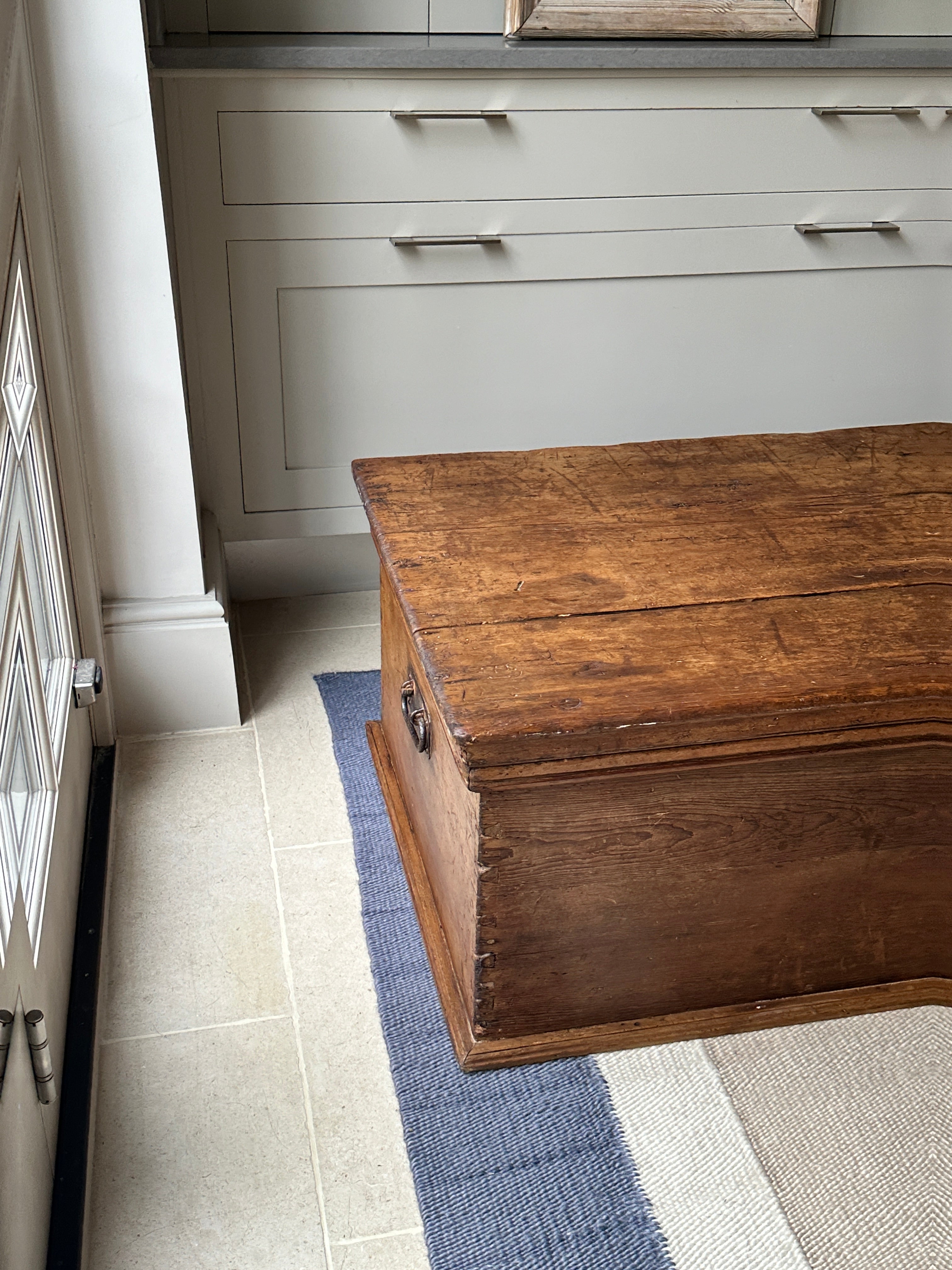 Large Antique Pine Trunk