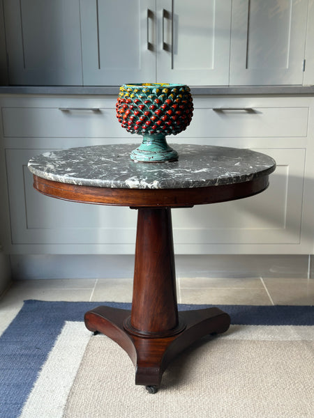 French Gueridon with Grey Marble Top