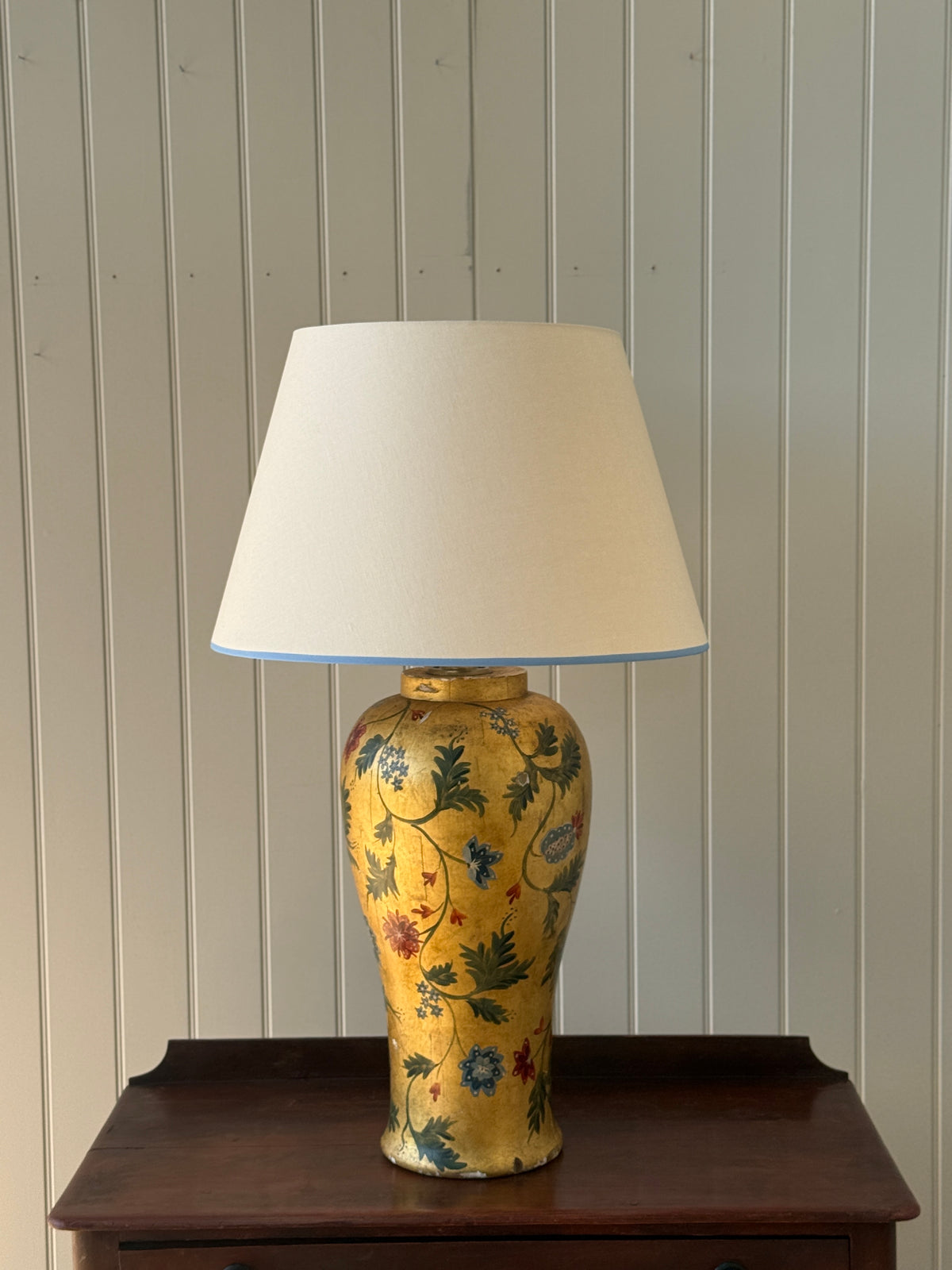 Large Gilt Baluster Lamp