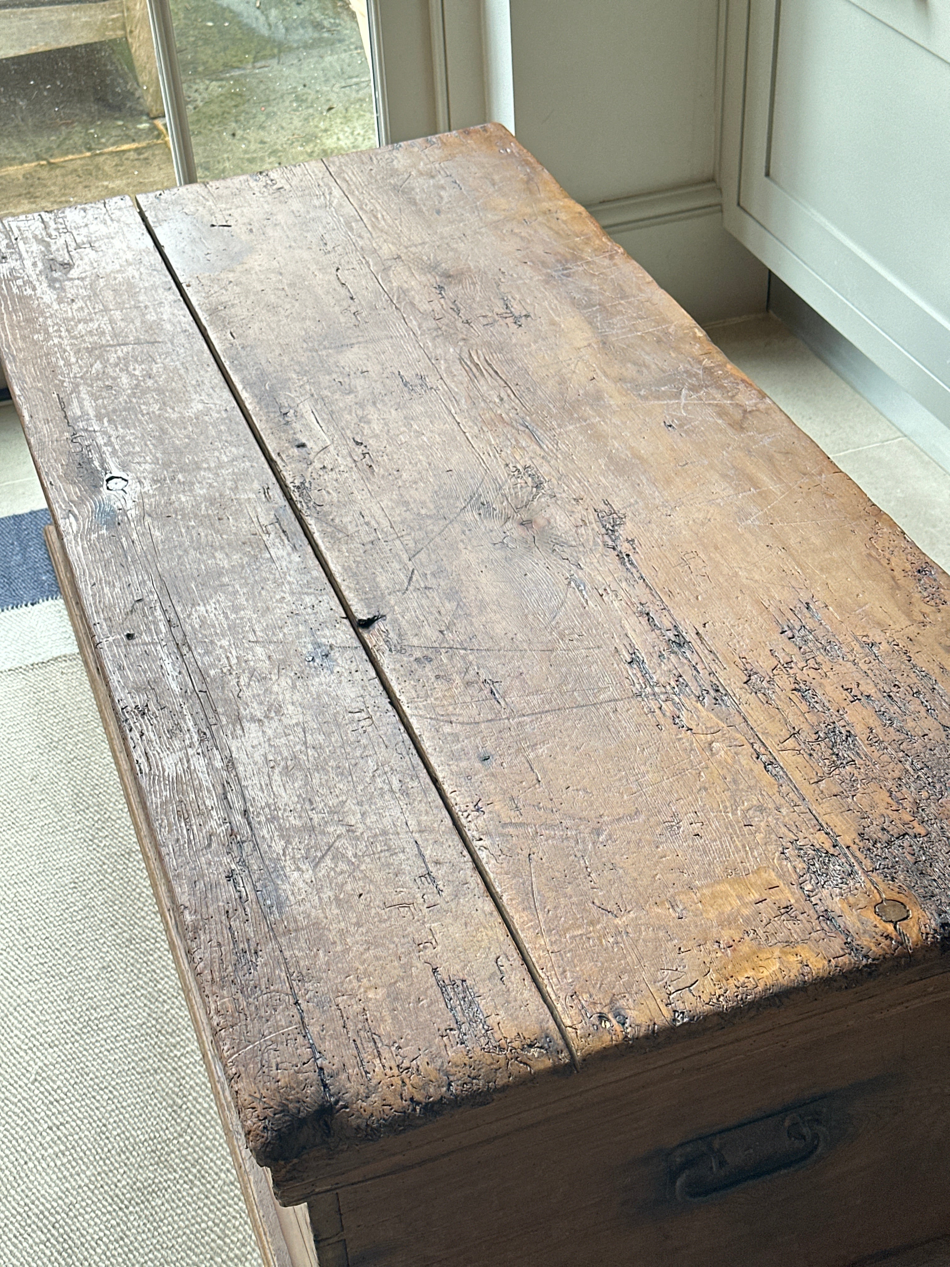 Large Antique Pine Trunk