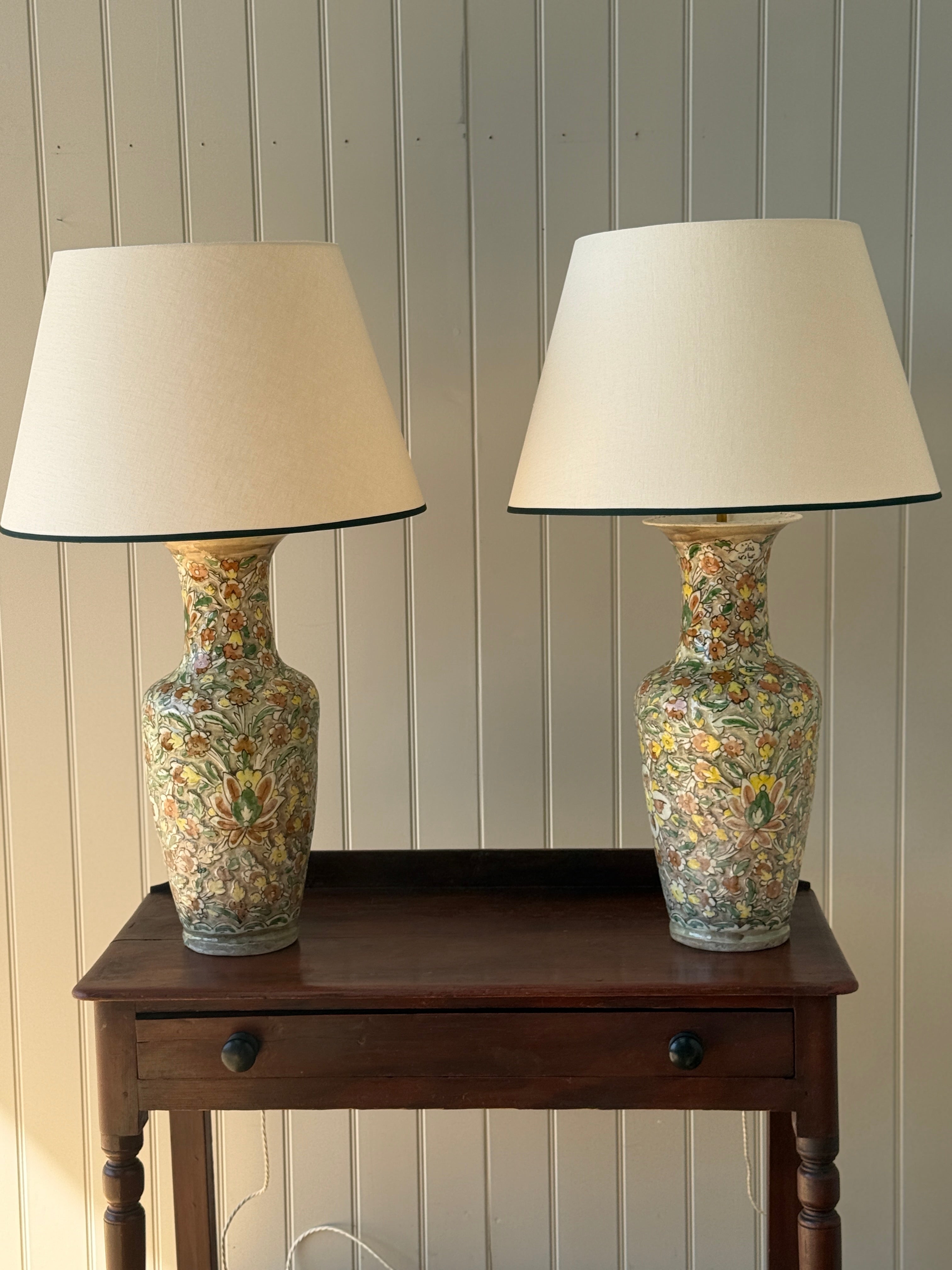 Pair of Vintage Ottoman Ceramic Table lamps