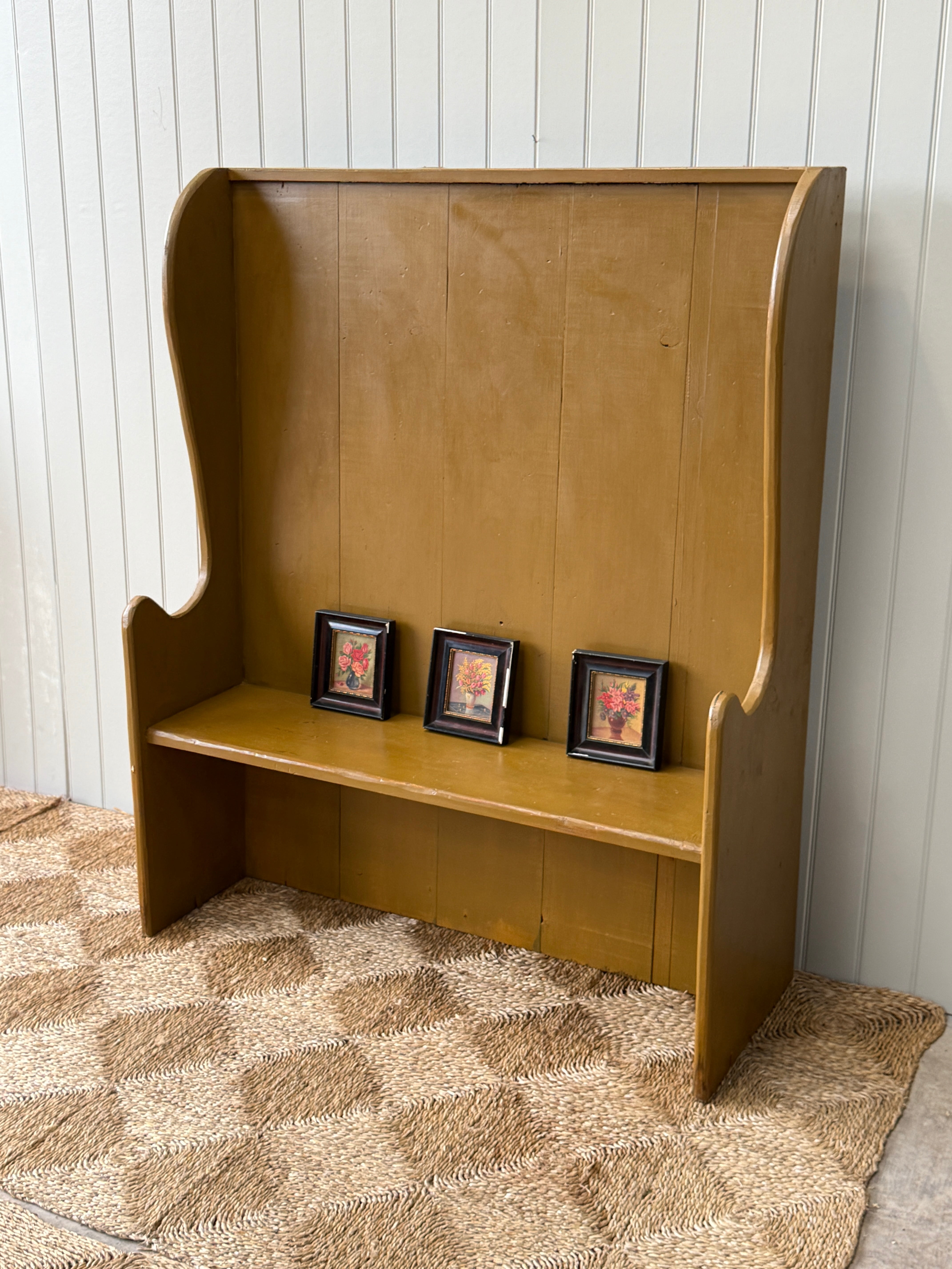 Small Welsh Settle in Mustard Yellow