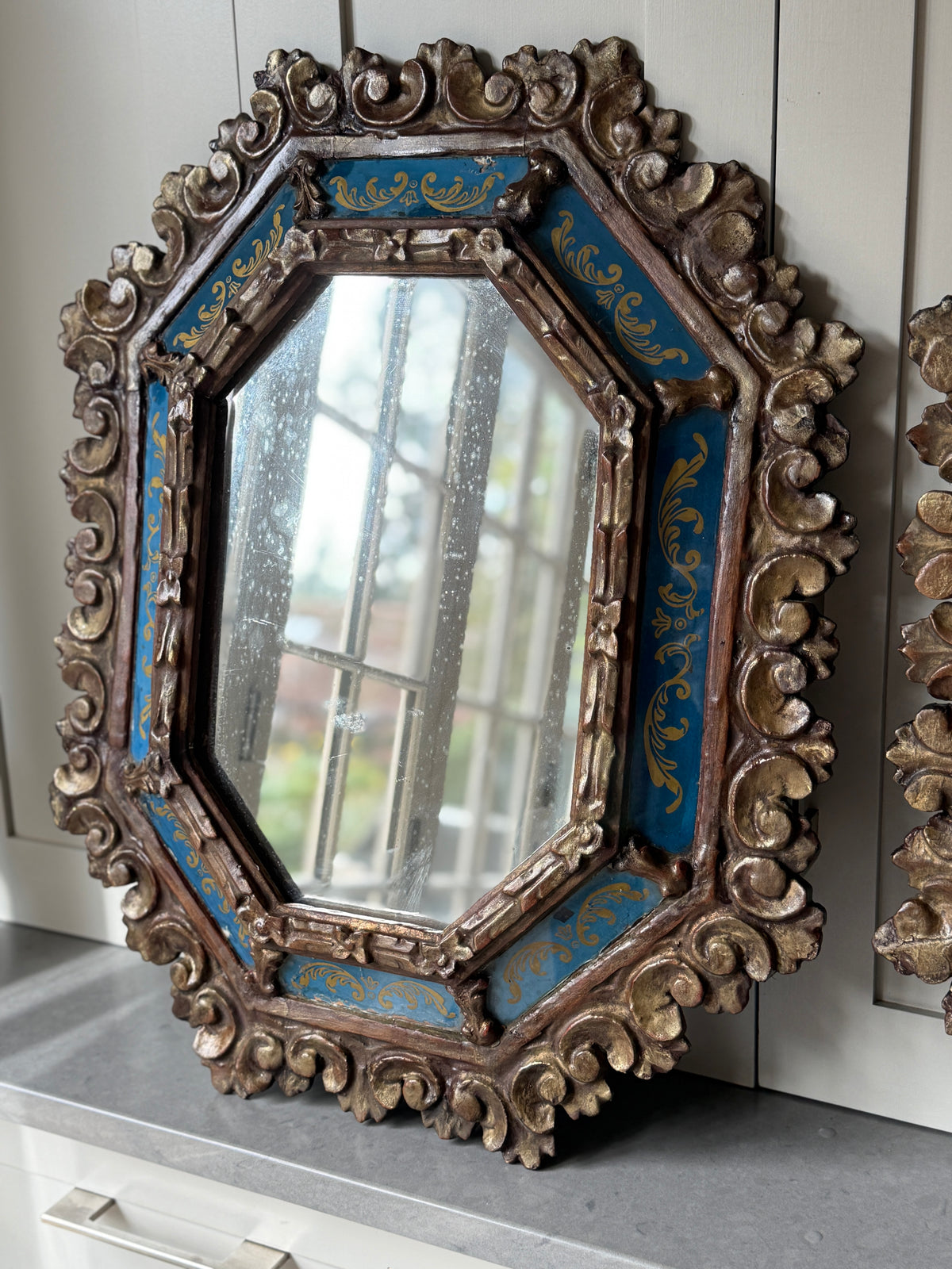 Matched Pair of Octagonal Italianate Mirrors