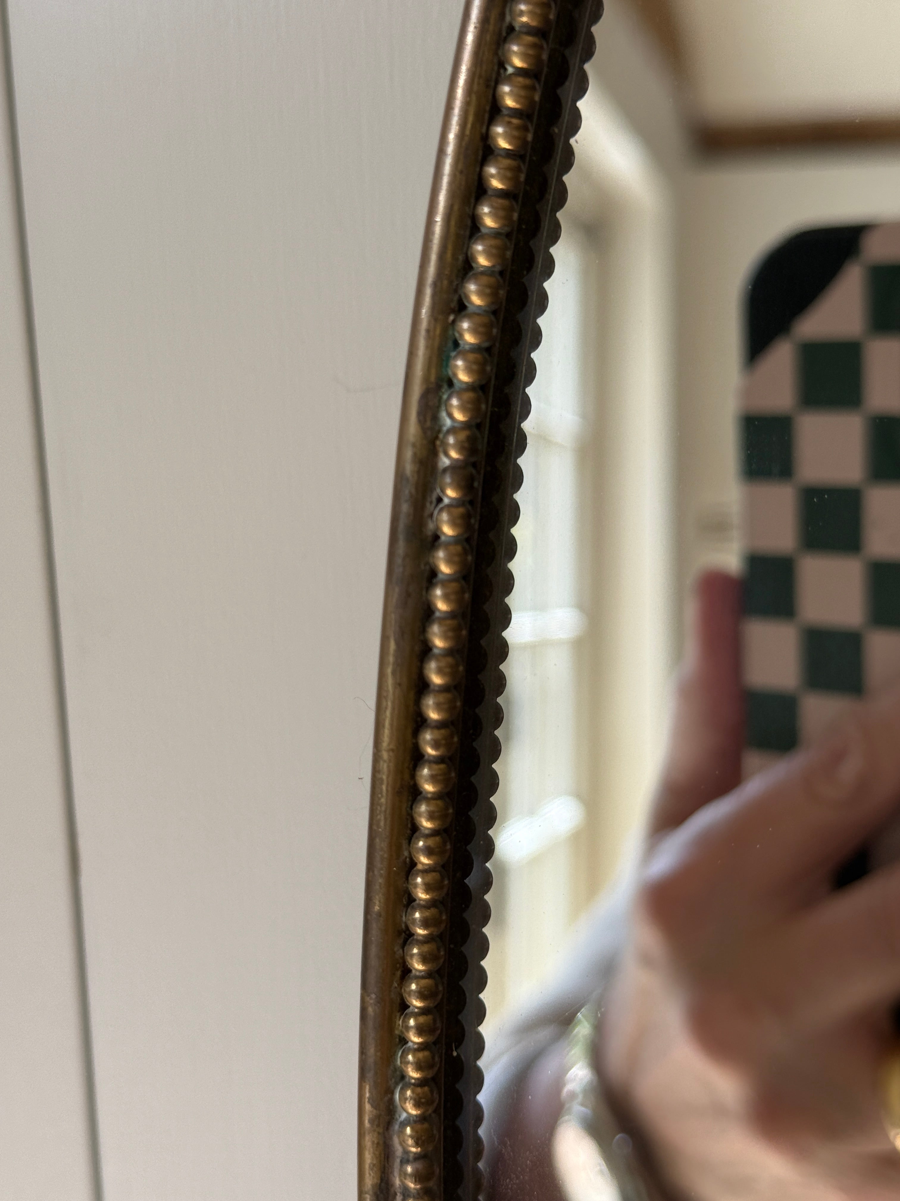 Italian Brass Oval Mirror (79x51cm)