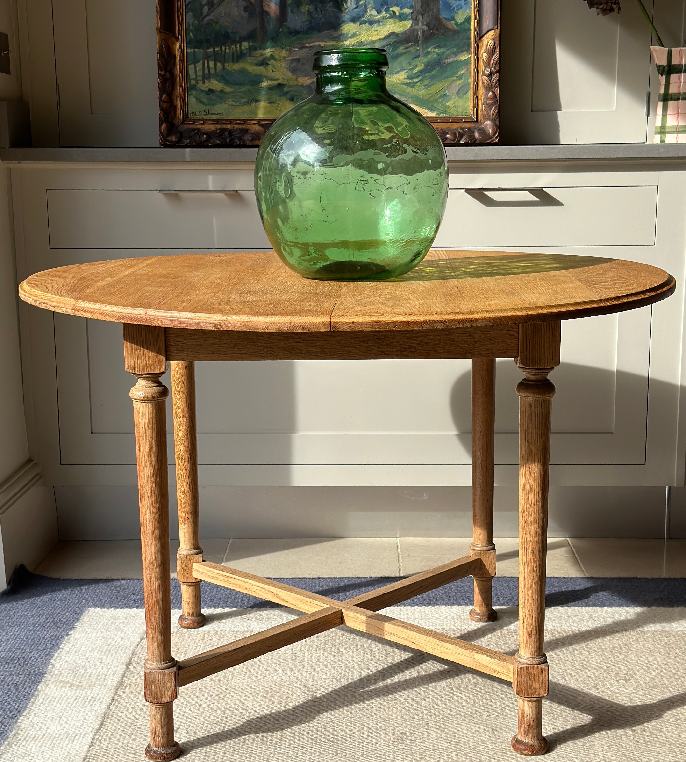 Circular Oak Arts & Crafts Table