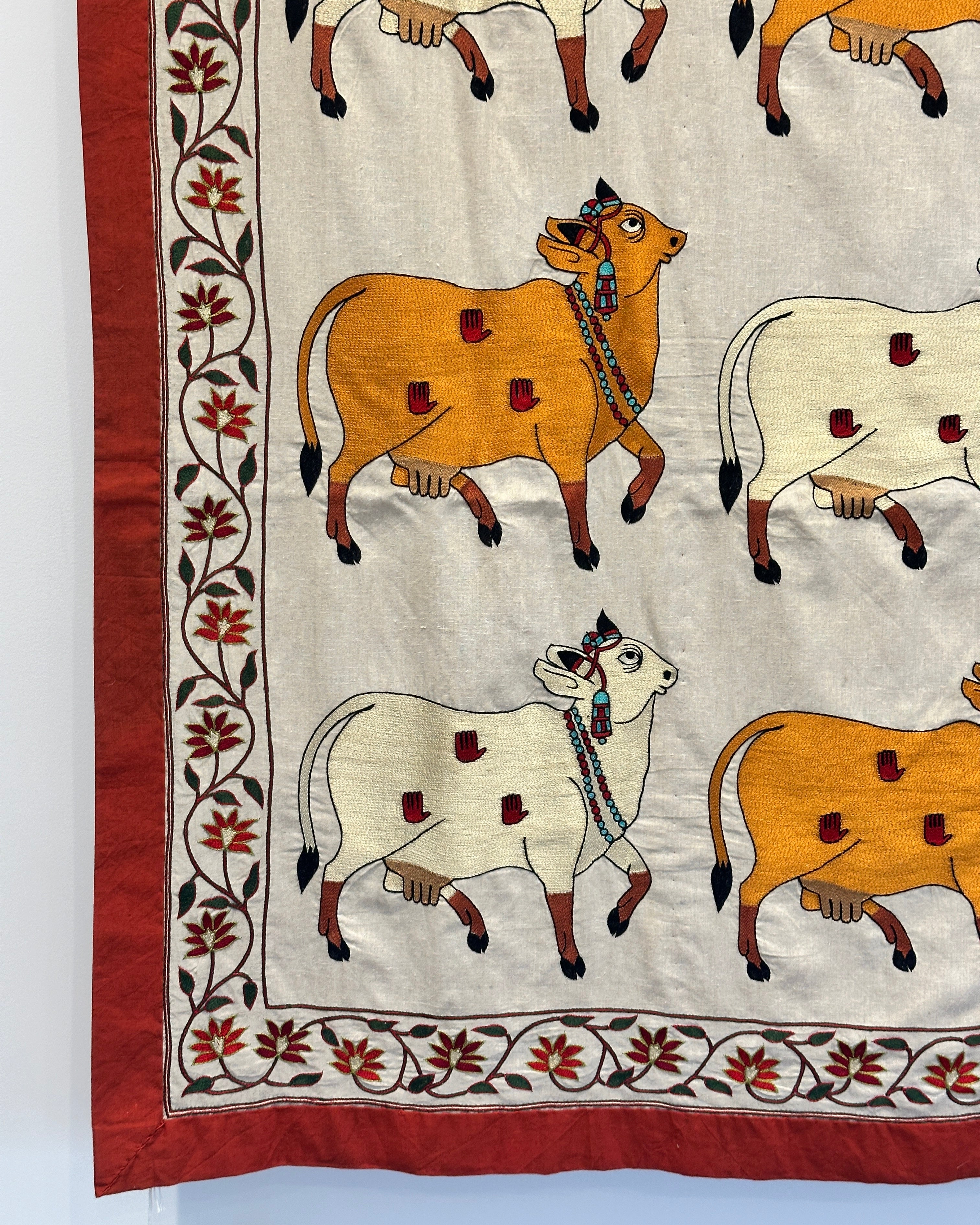 Vintage Sacred Cow Pishwai Wall Covering