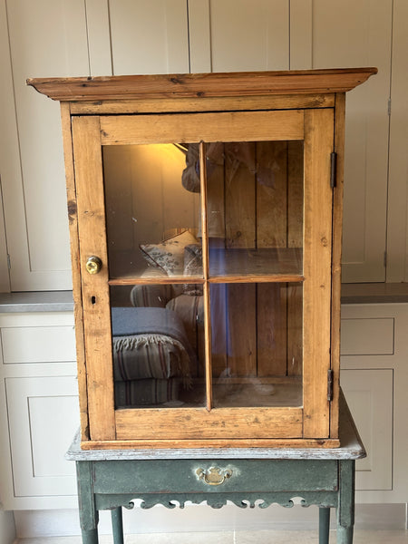 Victorian Pine Glazed Cupboard