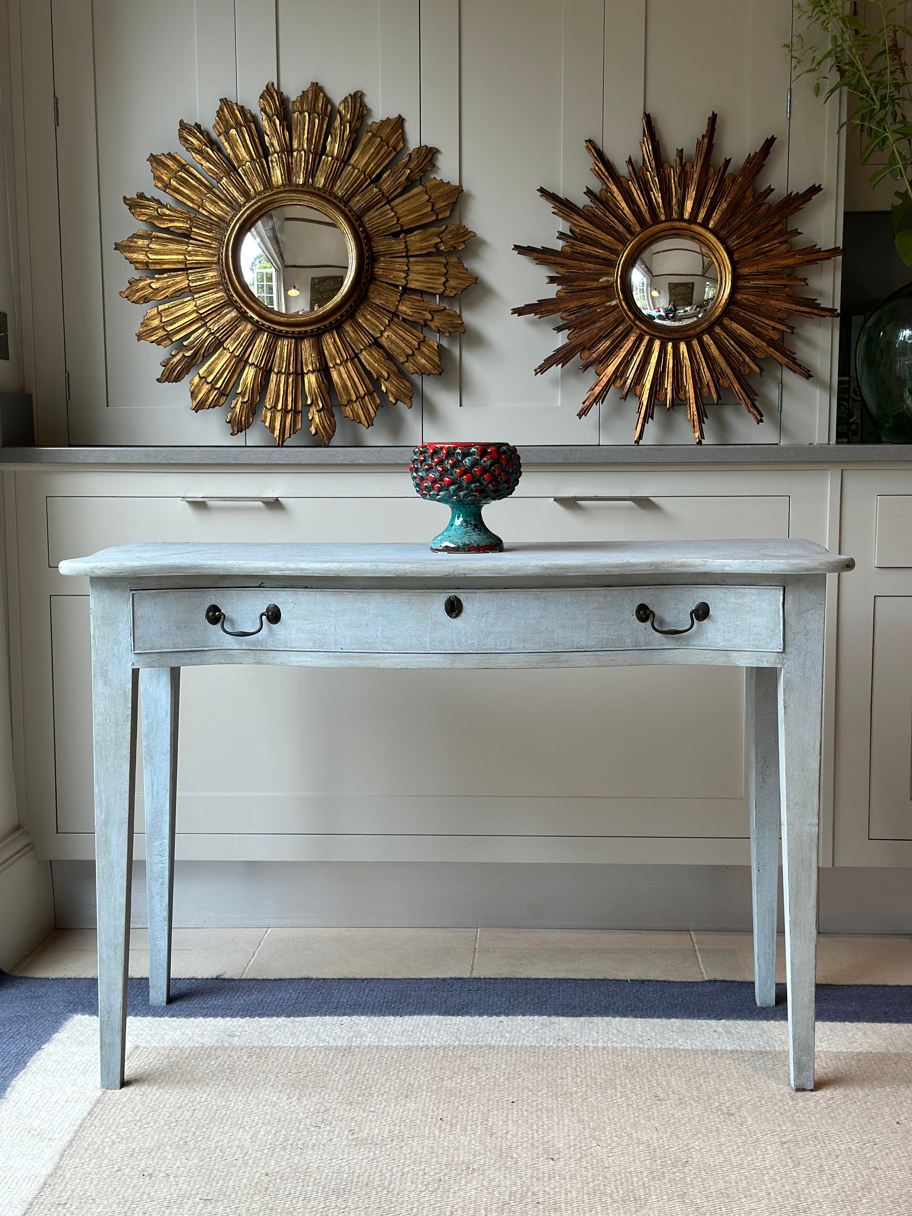 18th Century Serpentine Single Drawer Console