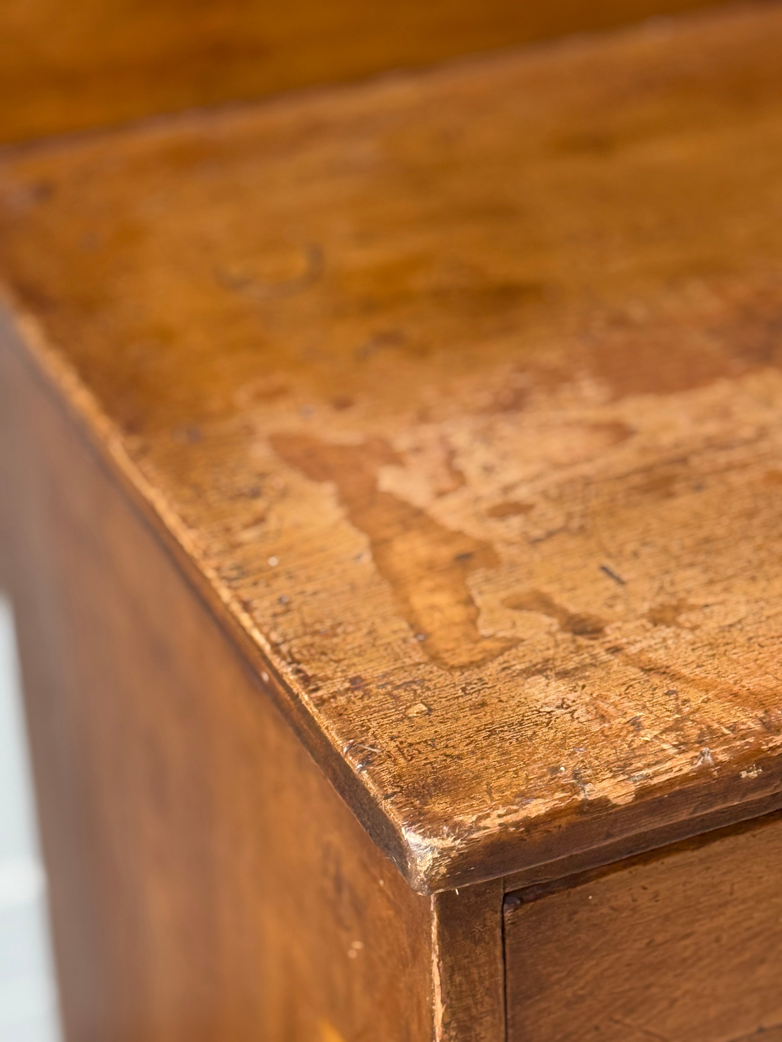 Regency Painted Pine Cupboard with gallery