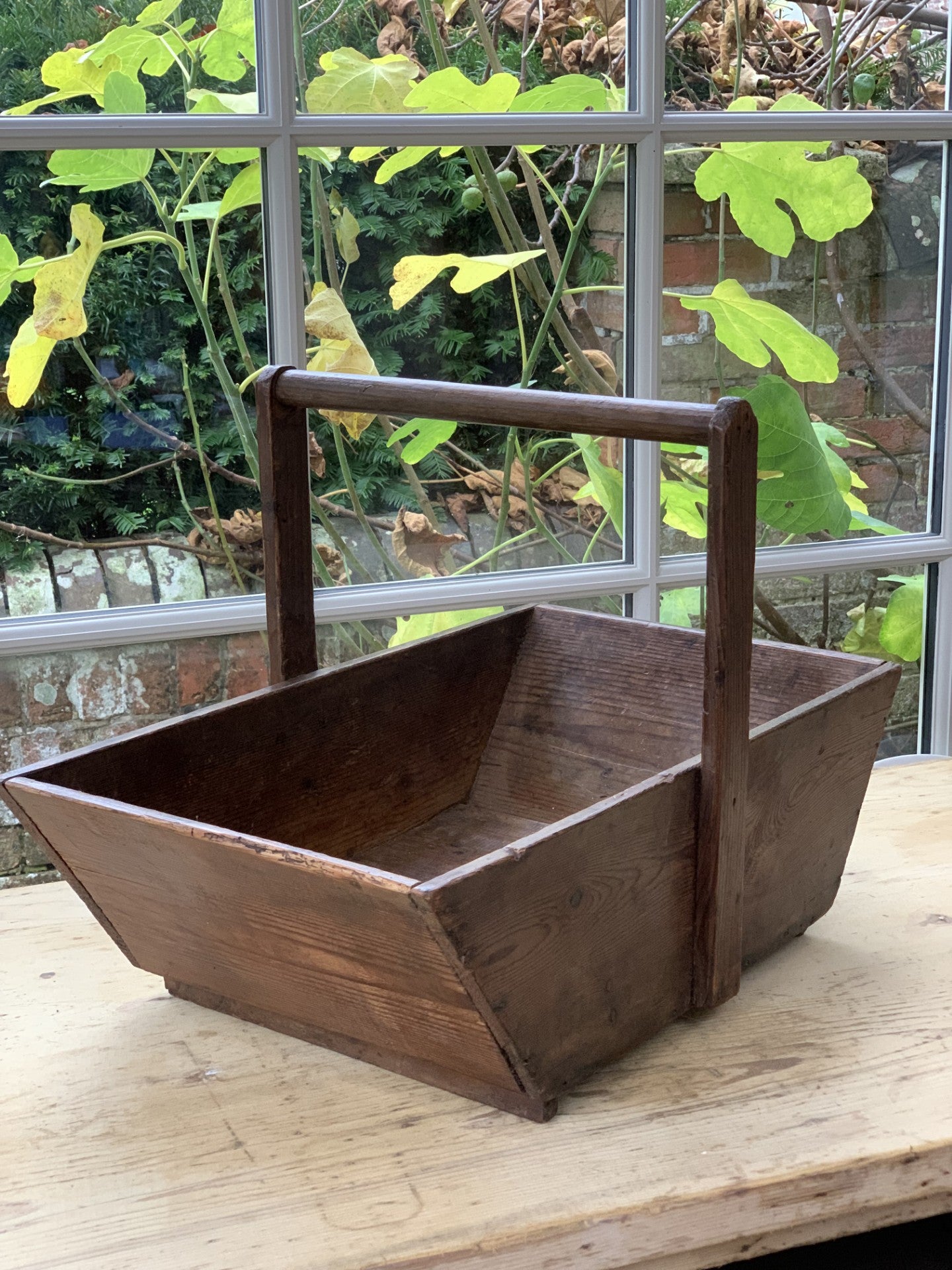 Large wooden trug