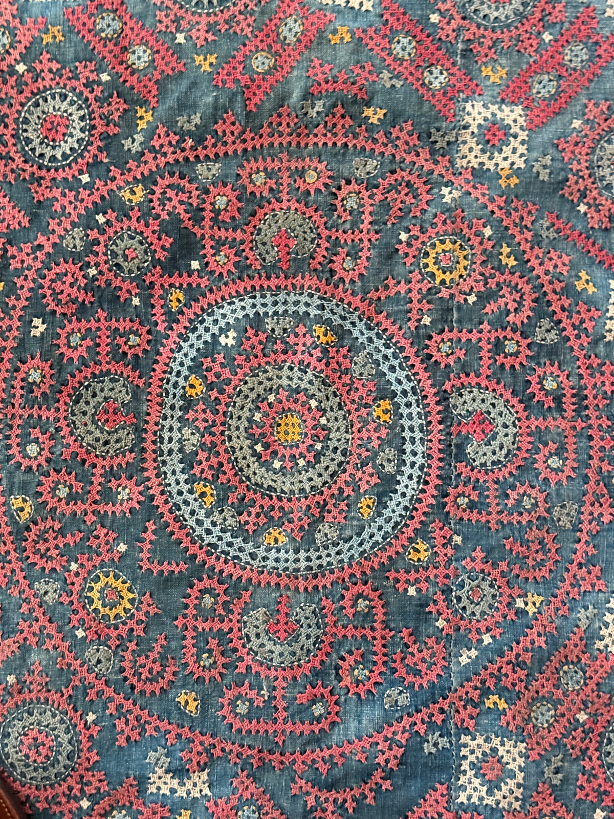 Armenian Marash Cotton Embroidered Panel, Eastern Turkey, Late 19th Century