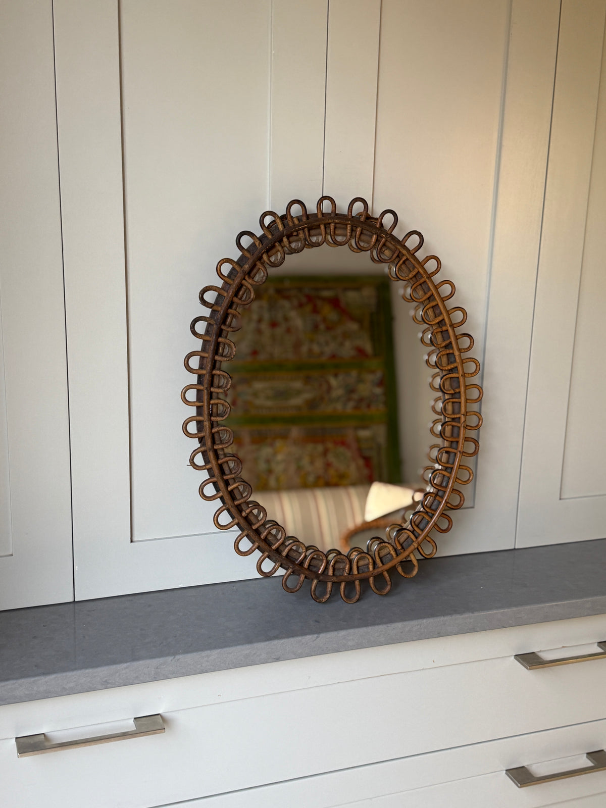 Oval Albini Mirror 1960s Italian