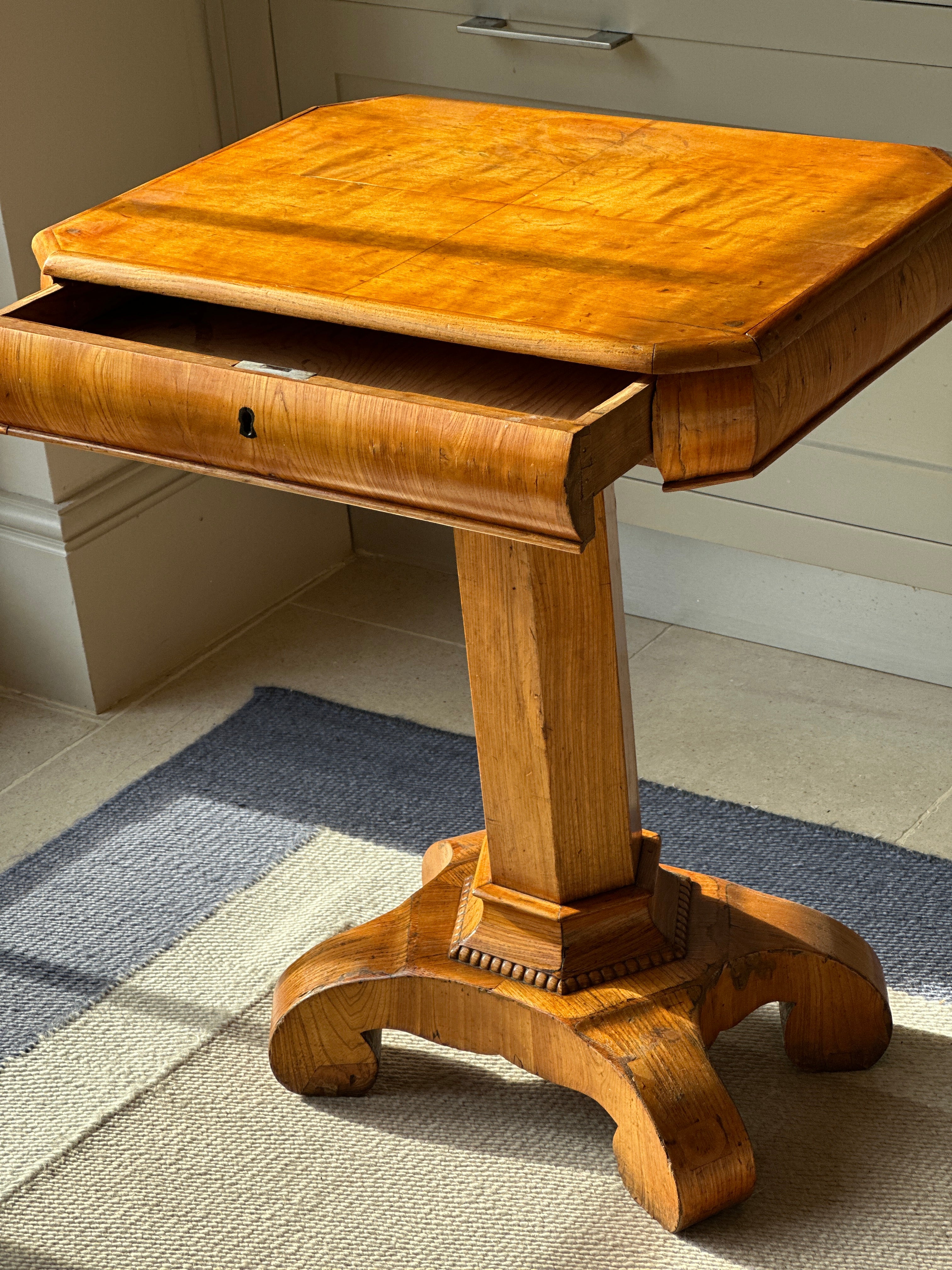 19th Century Swedish Satin Birch Side Table