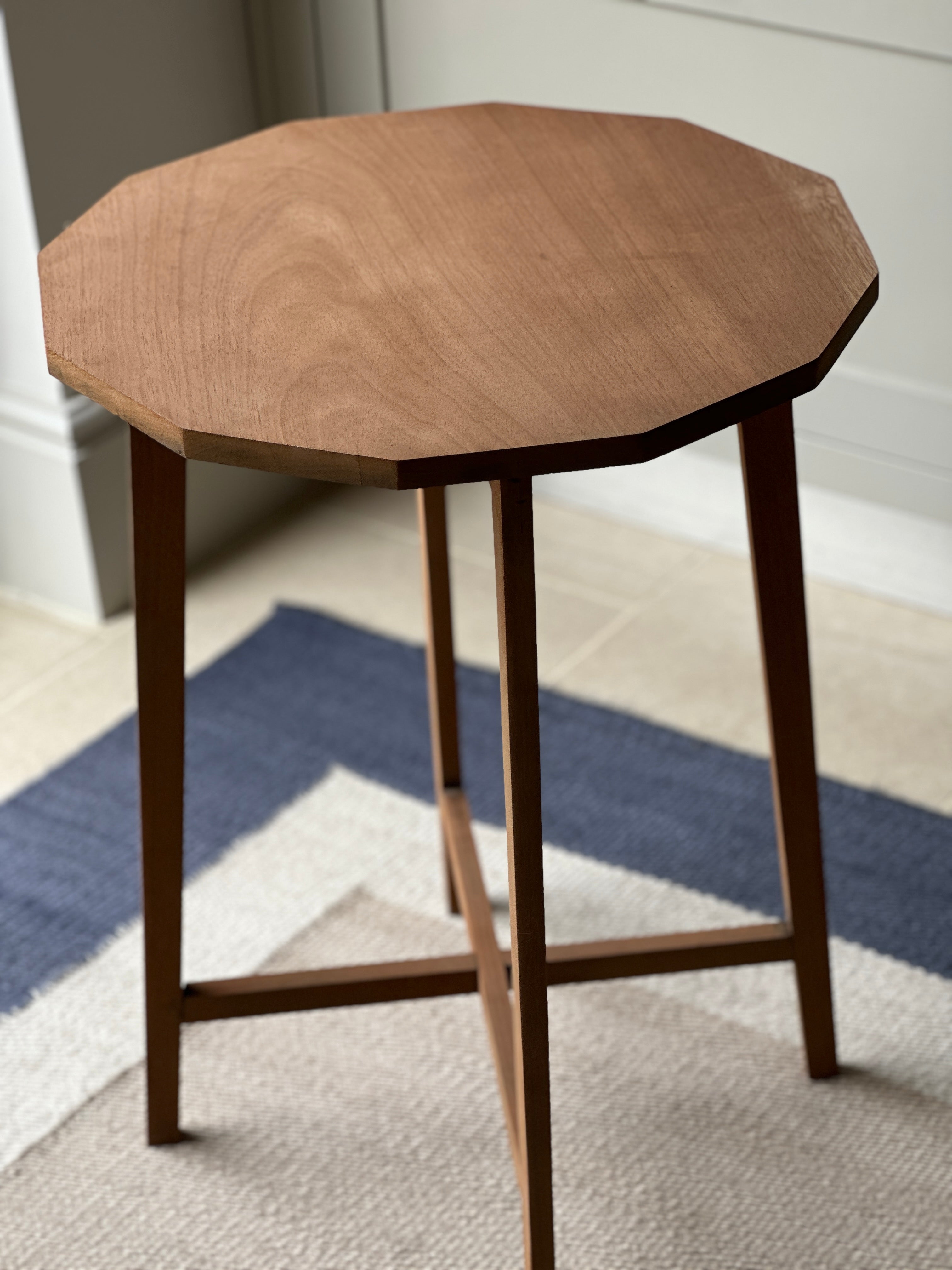 Twelve Sides Pine Side Table