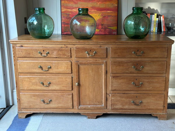 Large Antique Pine Sideboard with great patina