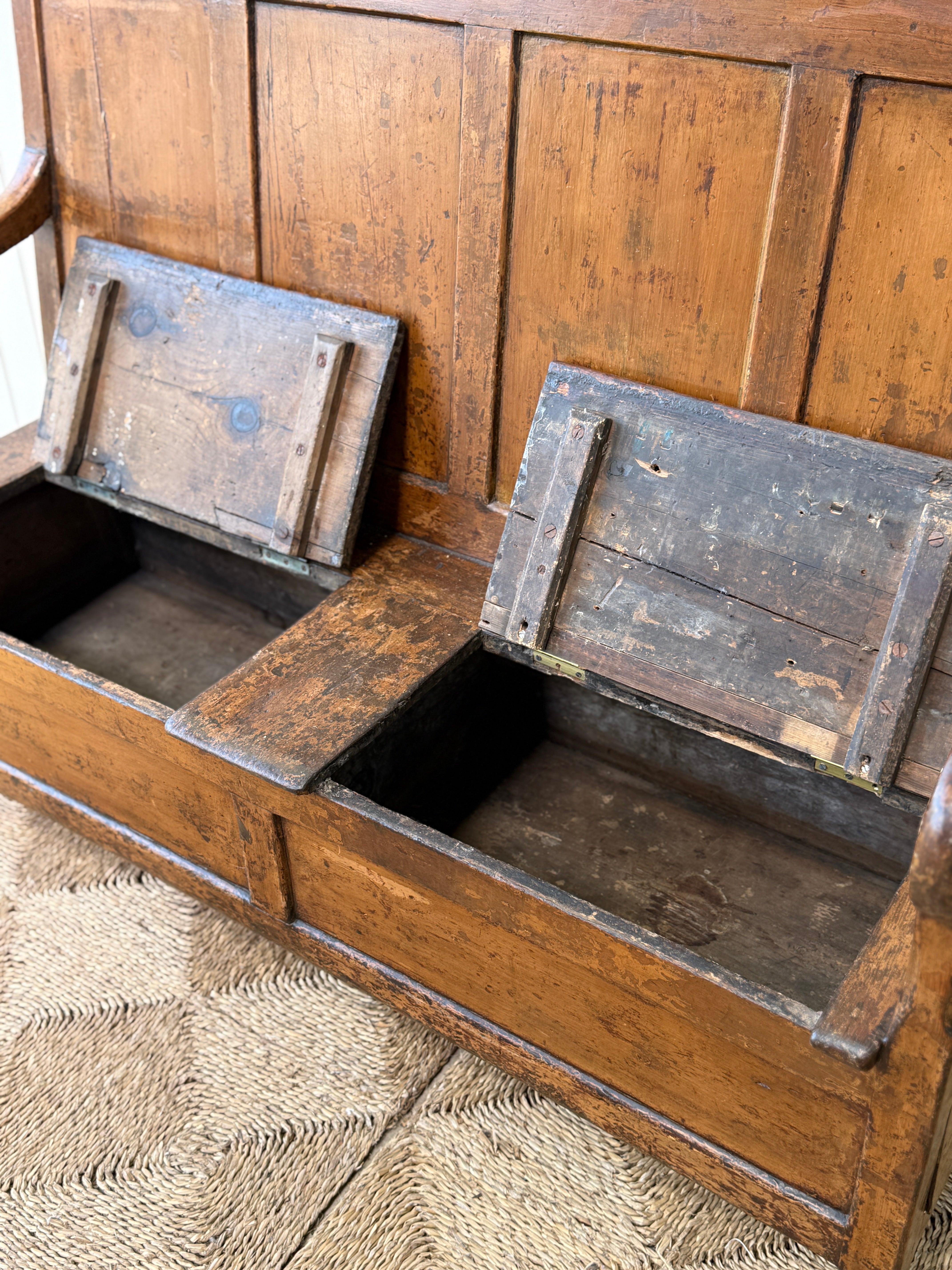 Early 19th Century Irish Painted Settle