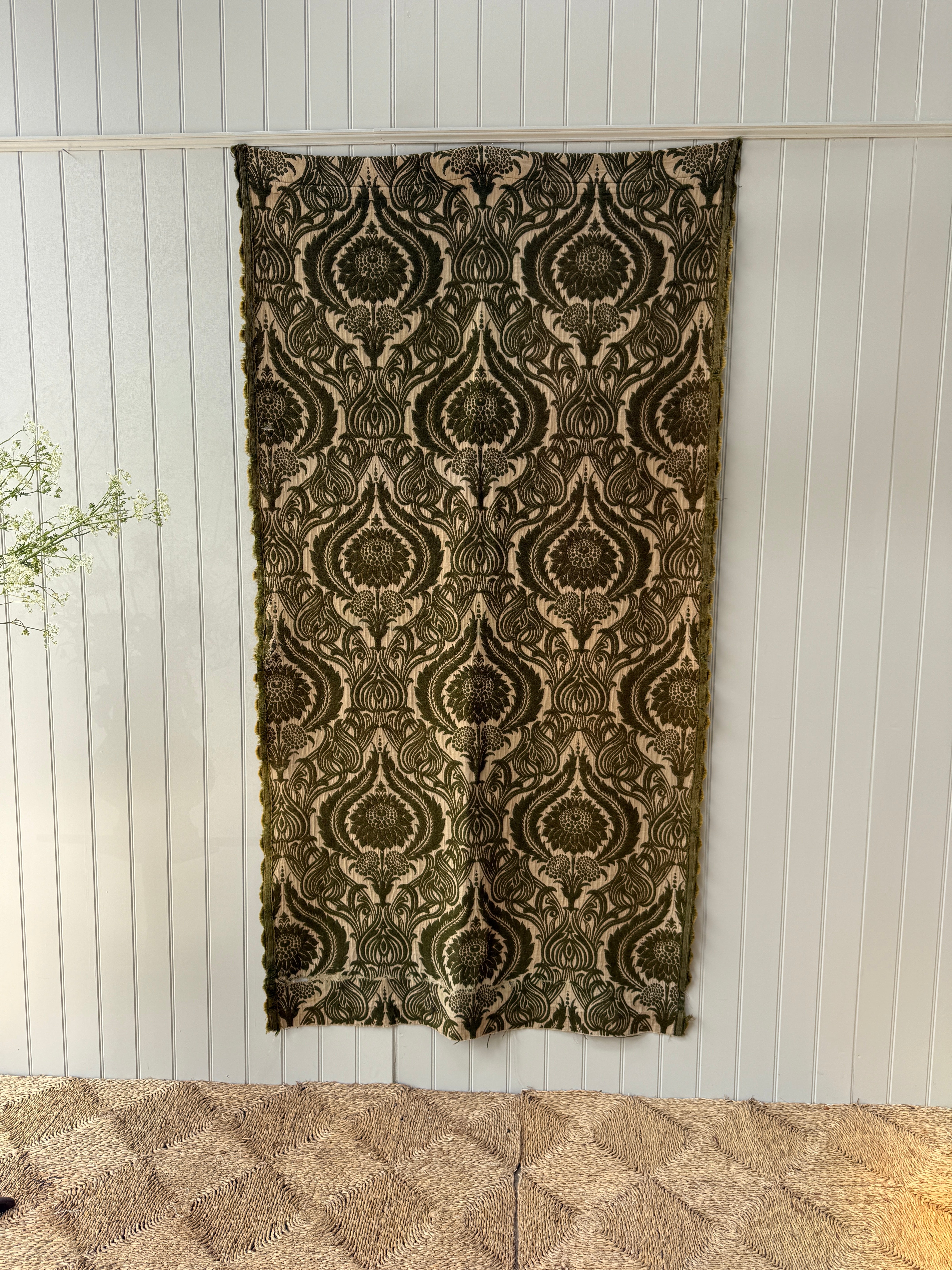 19th Century Decorative Arts and Craft Wool & Velvet Panel