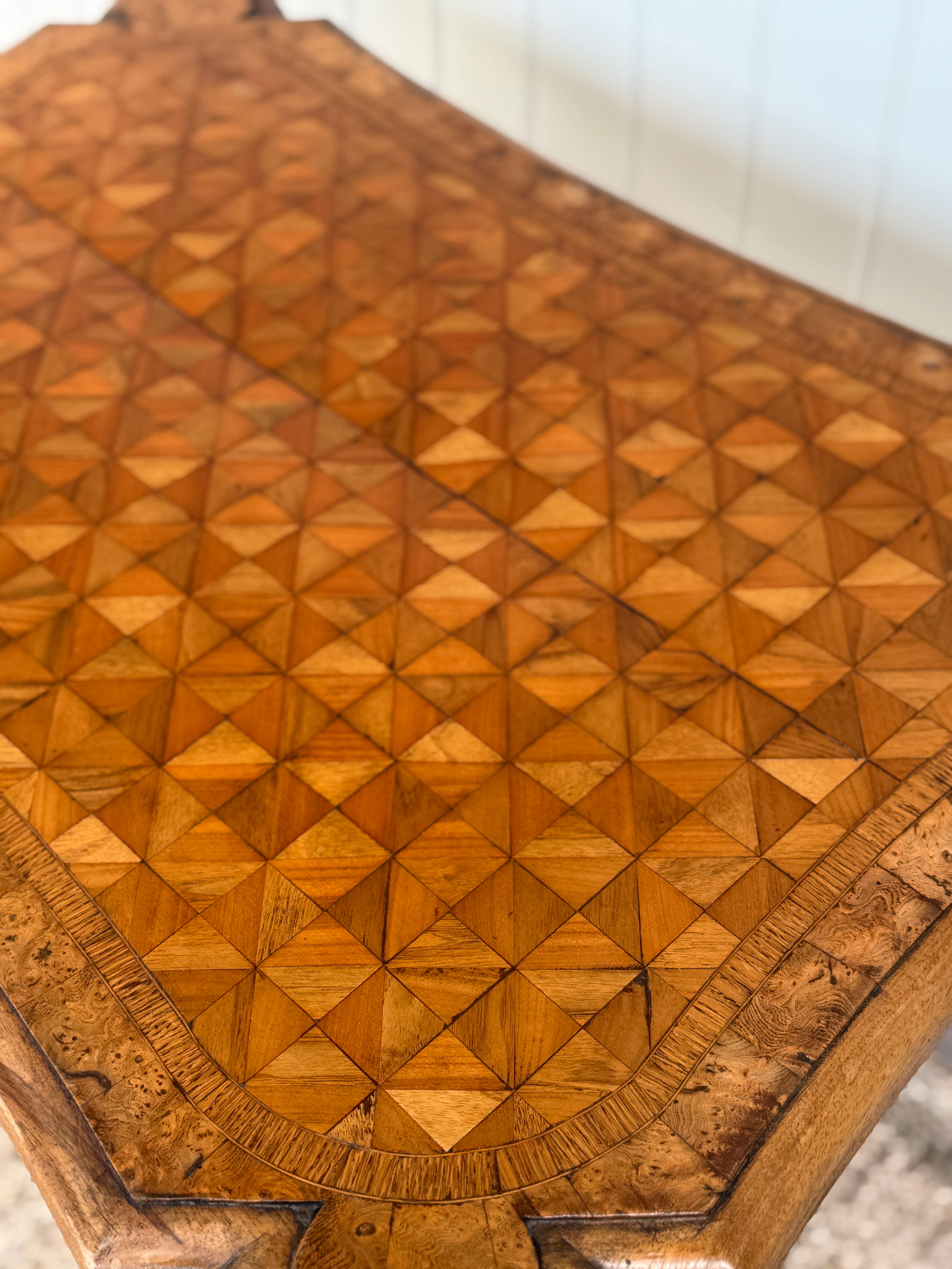 French Parquetry Side Table, 19th Century