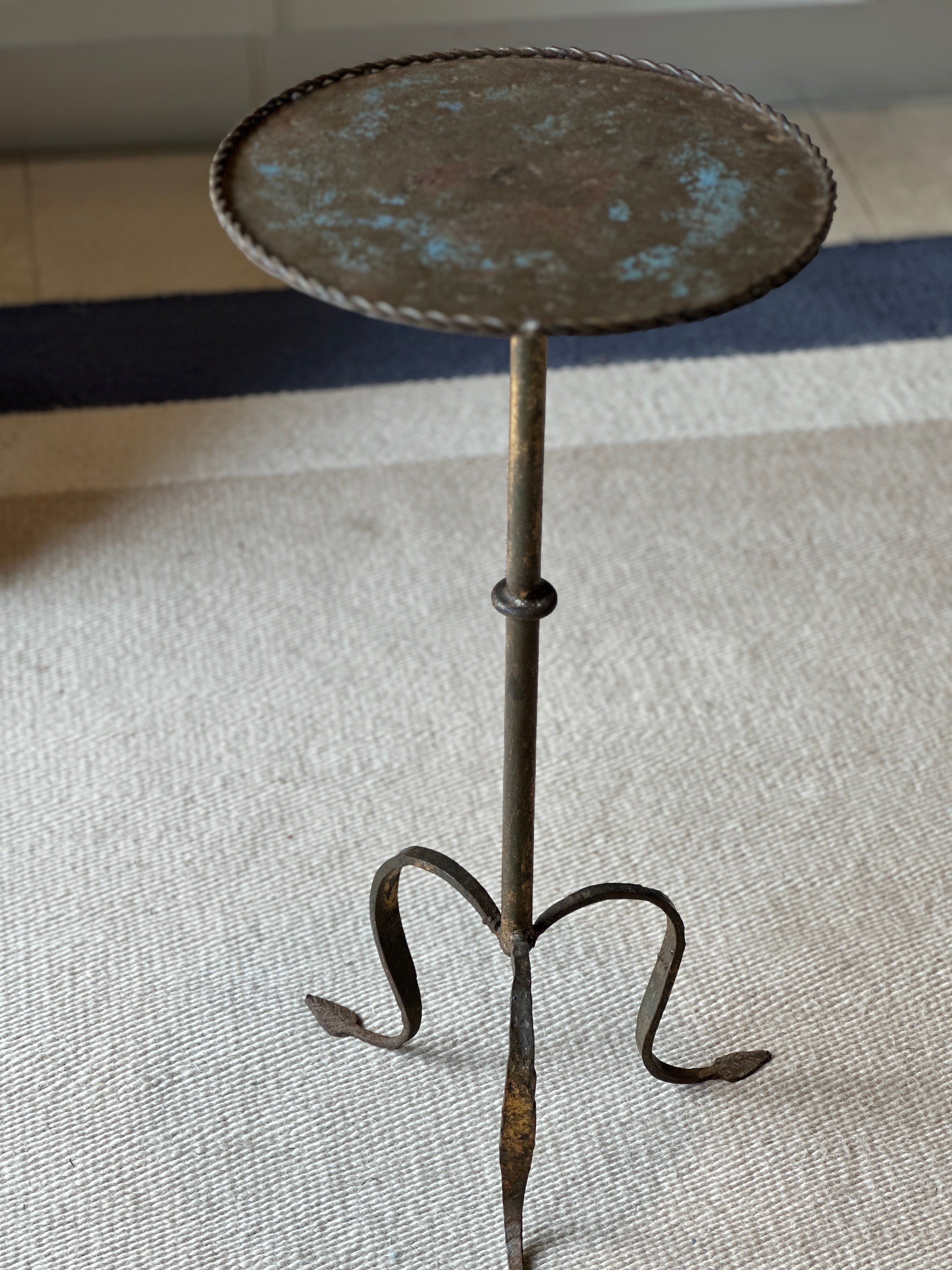 Spanish Mid Century Martini Table with flecks of blue