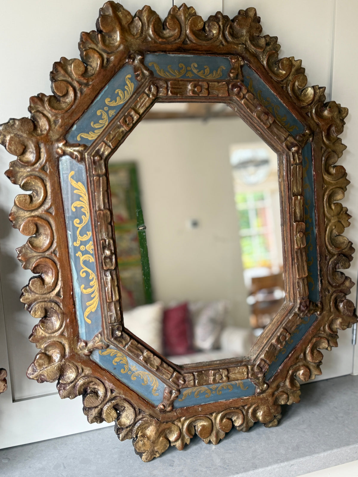 Matched Pair of Octagonal Italianate Mirrors