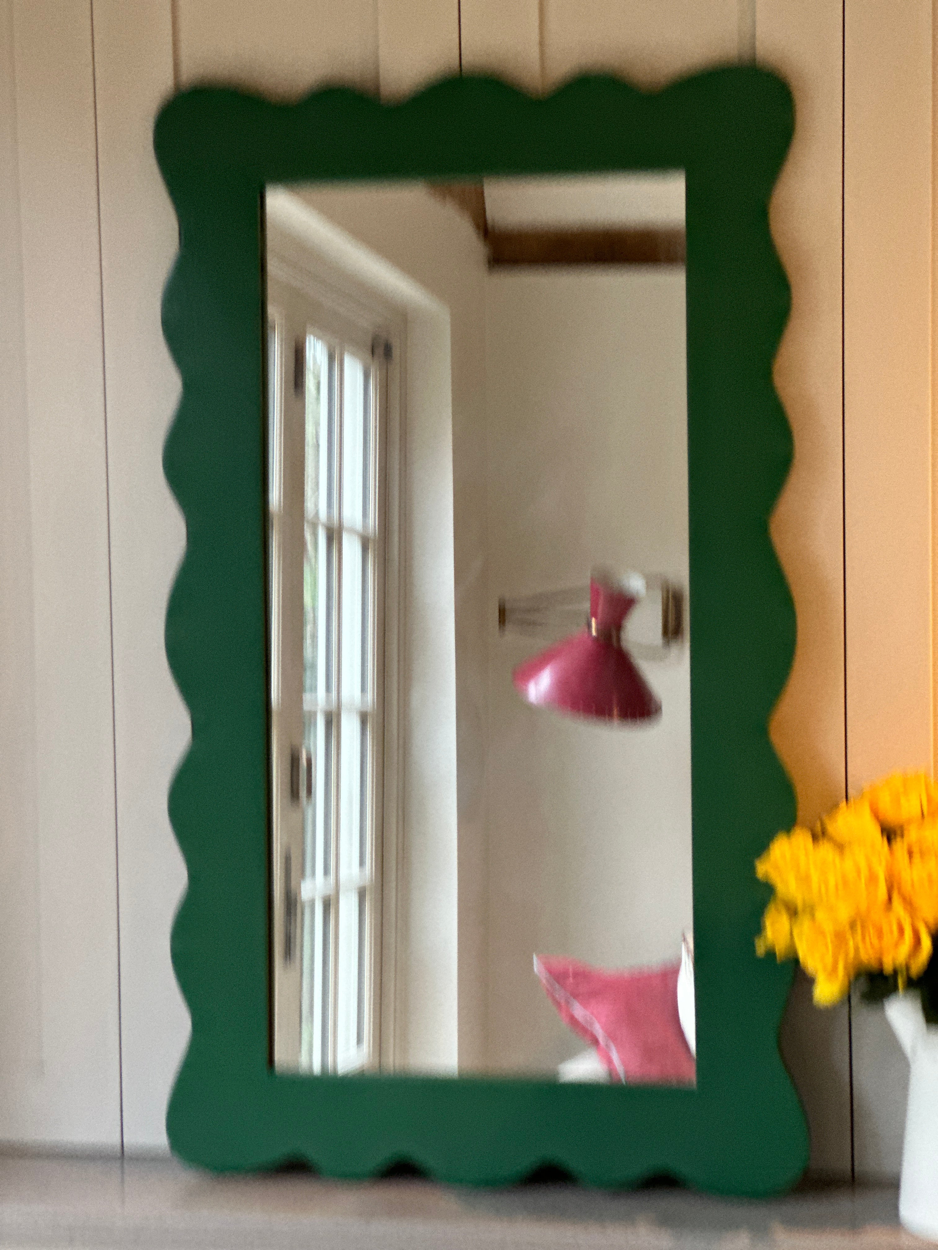 Painted Scalloped Mirror