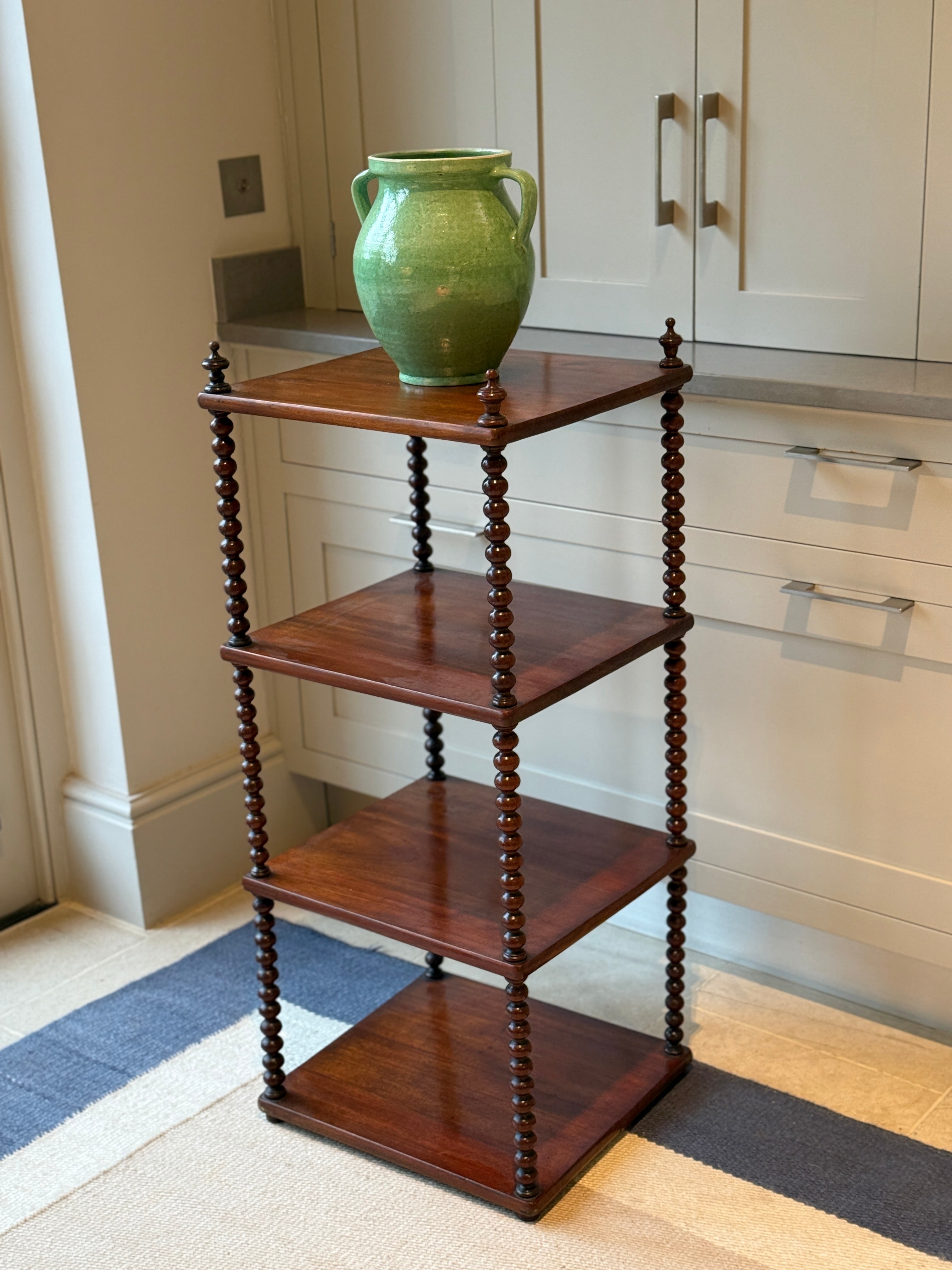 Small Bobbin Mahogany Etagere