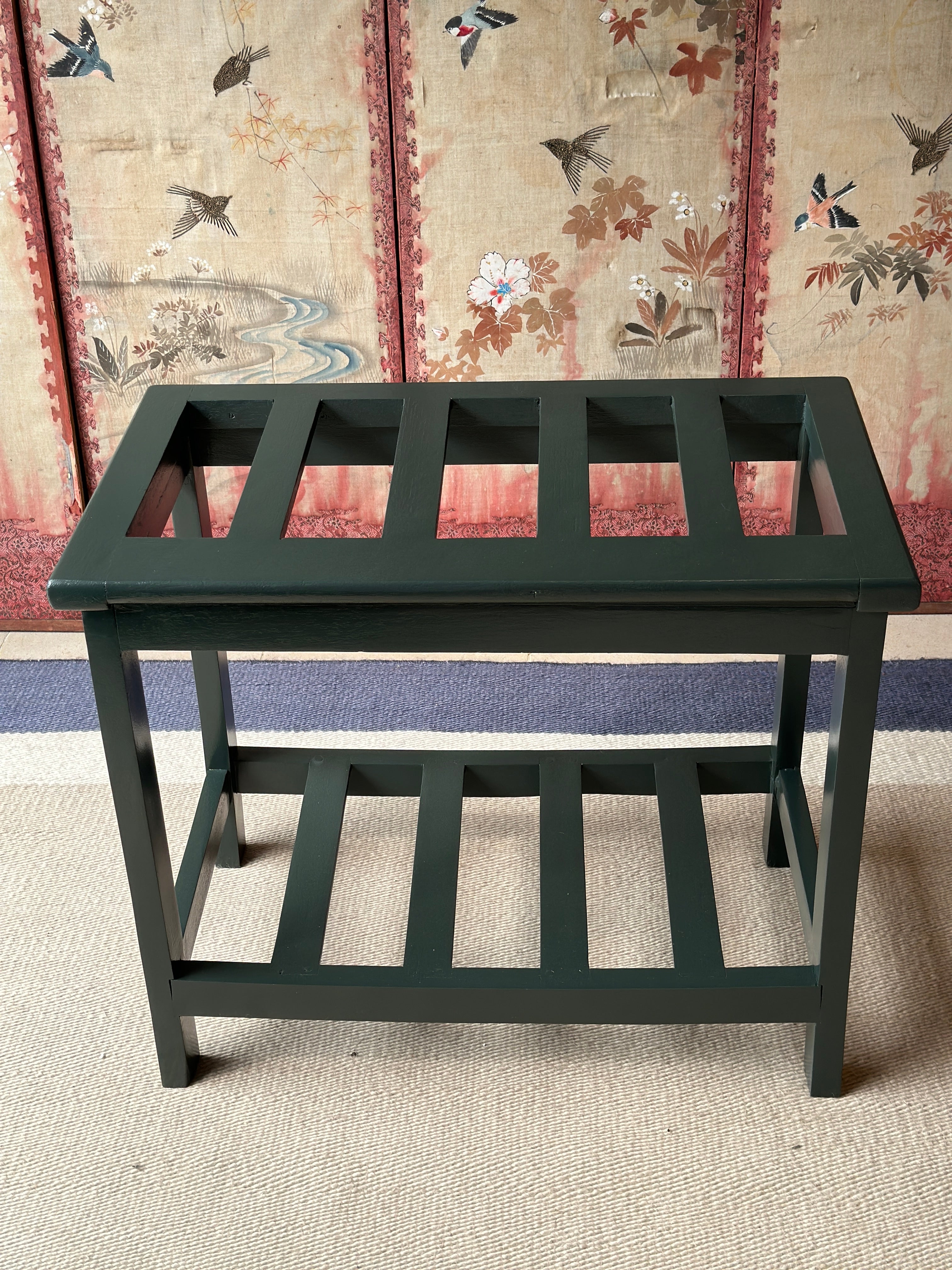 Vintage Oak Hotel Luggage Rack