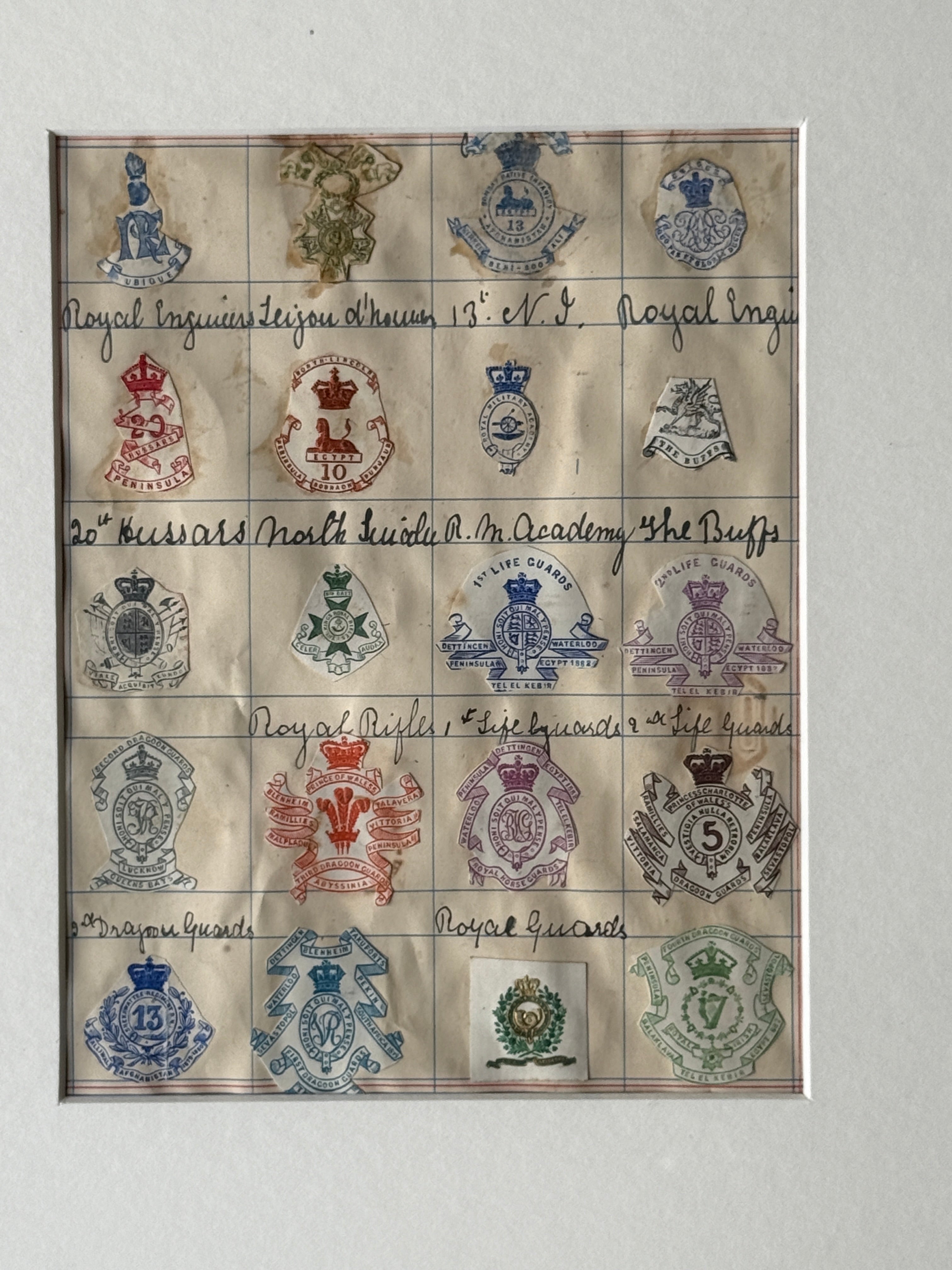 Framed 19th Century British Military Coat of Arms
