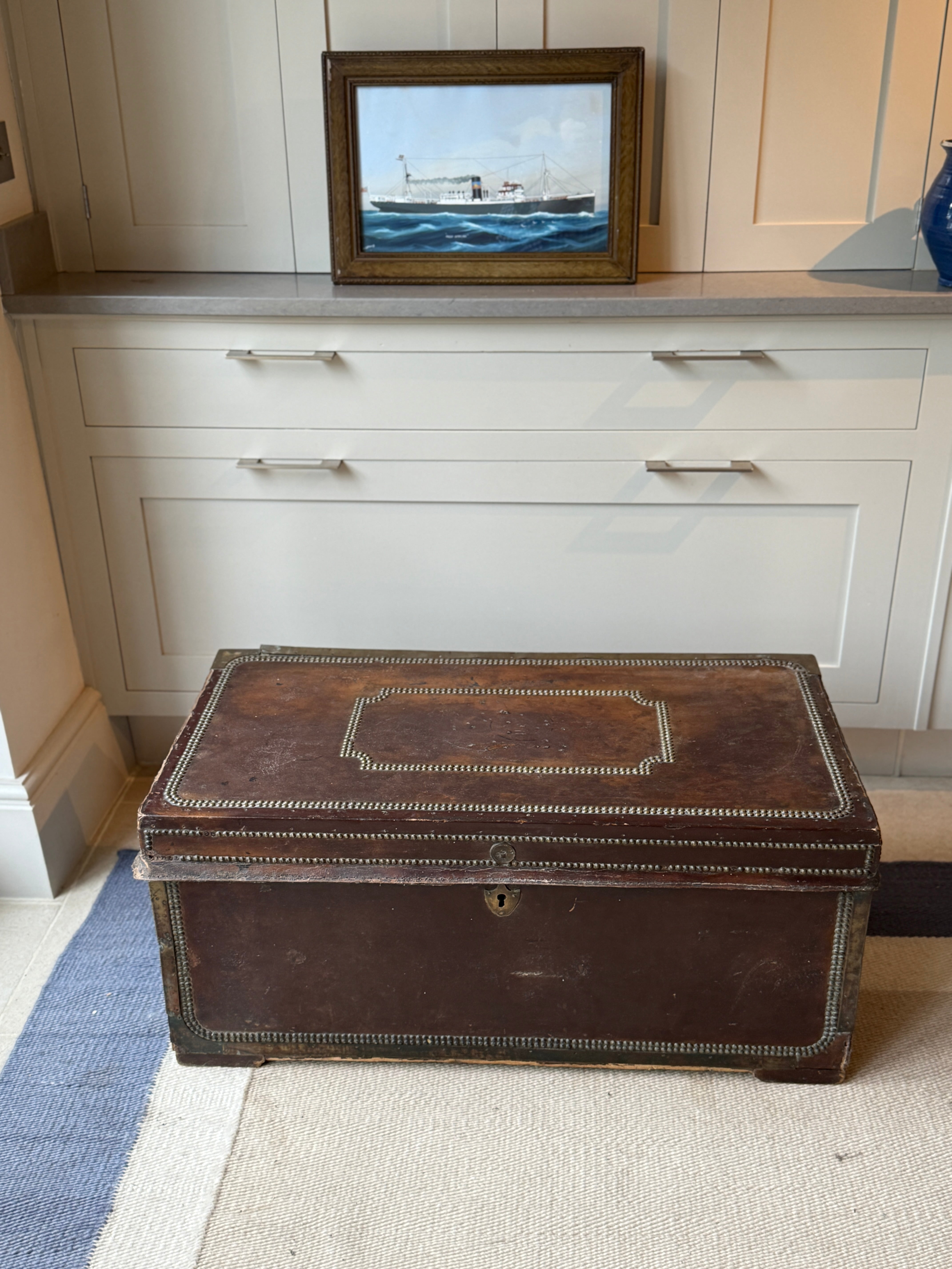 Camphor Wood and Leather Campaign Chest