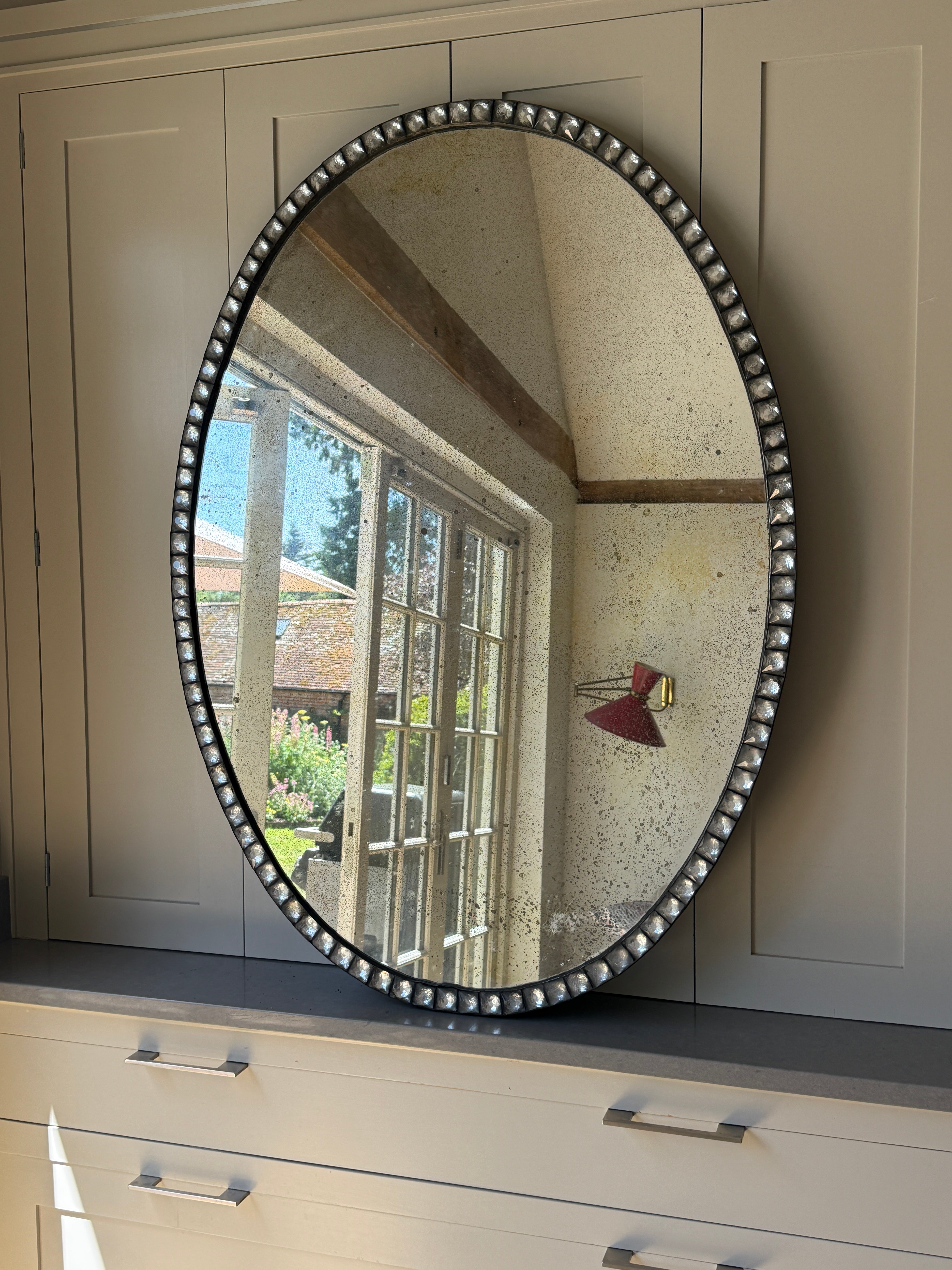 Large Oval Mirror in the Irish Georgian Manner