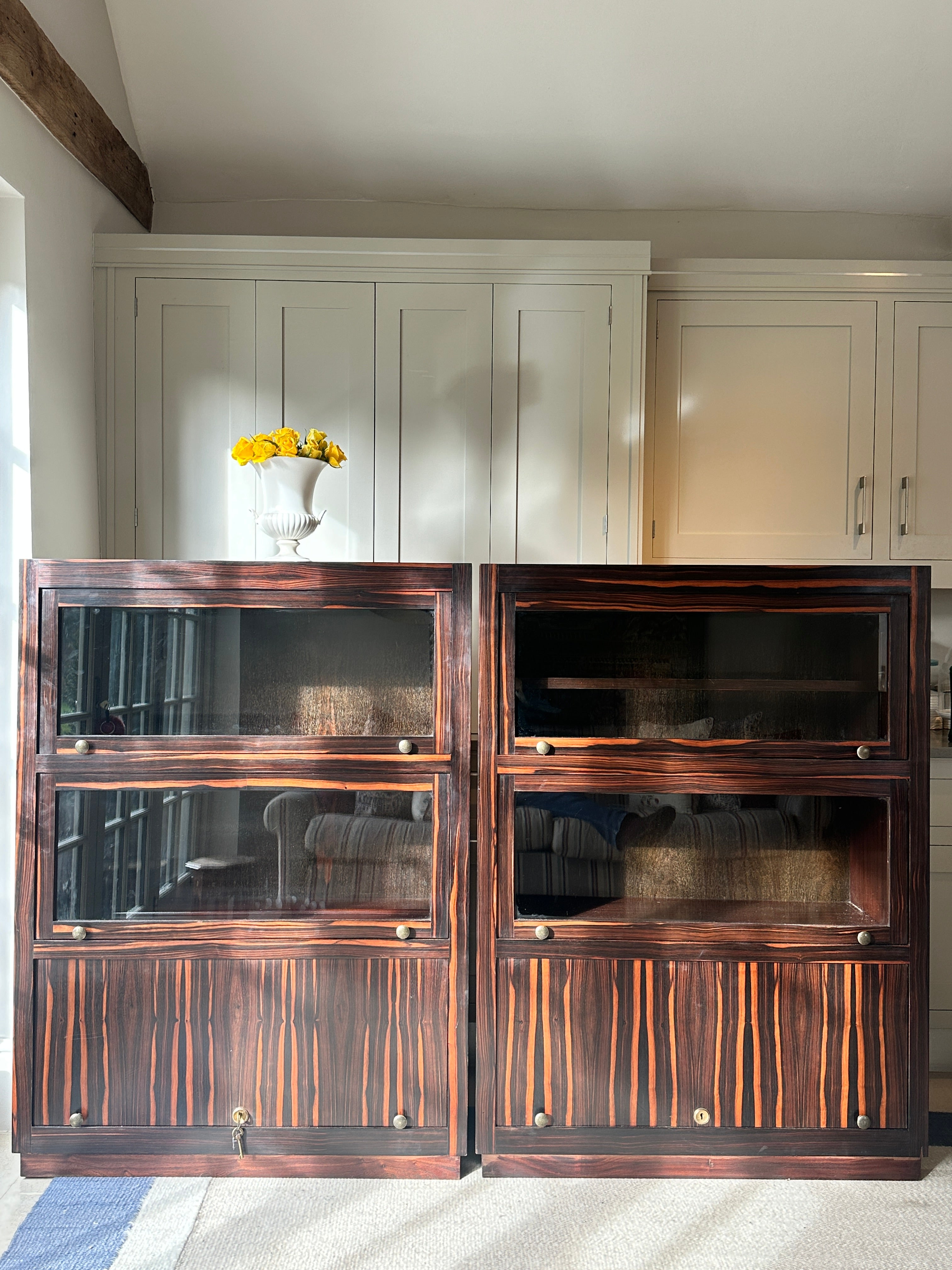 Pair of Early 20th Century Macassar Bookcases