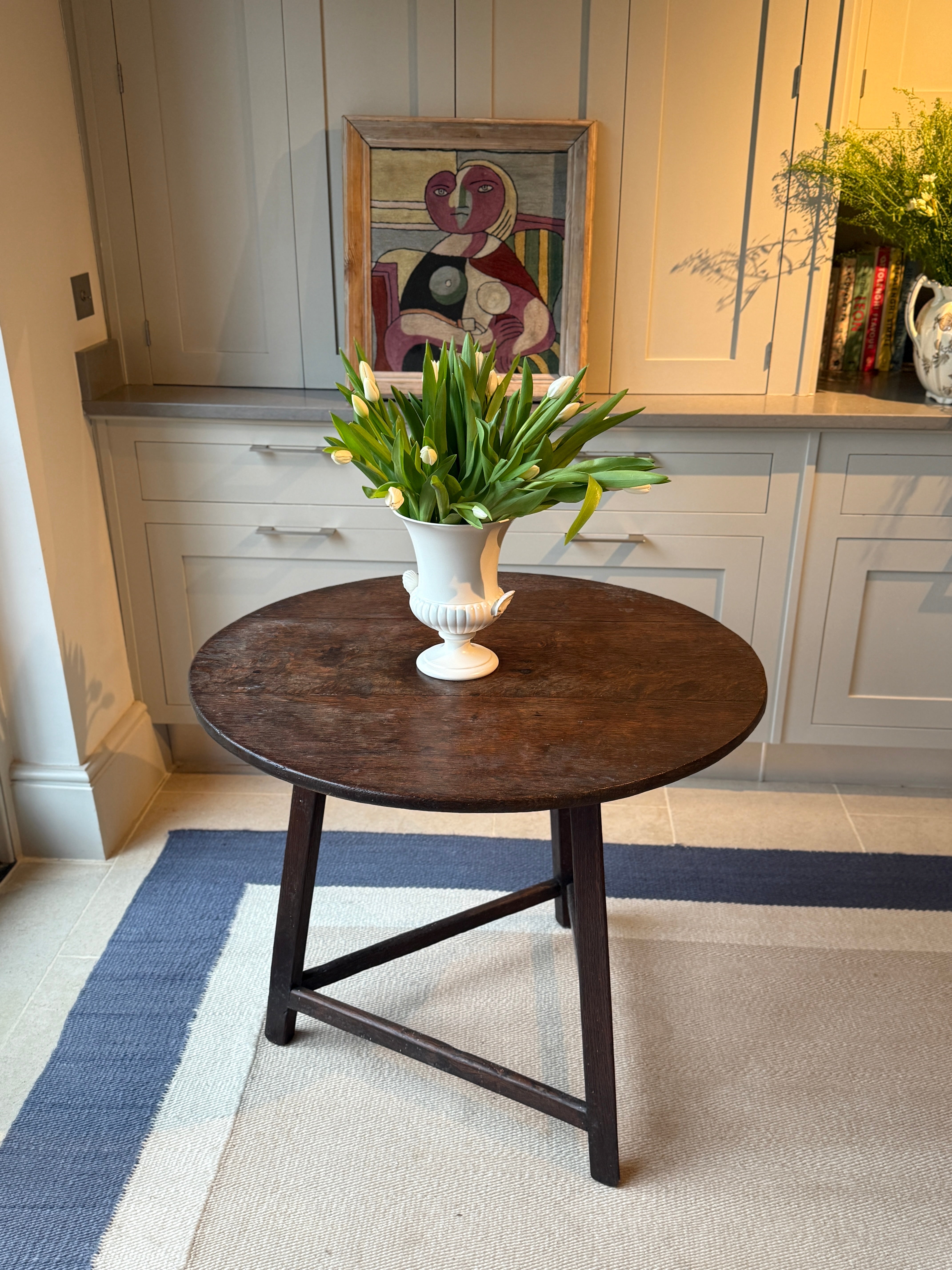 Large Oak Cricket Table