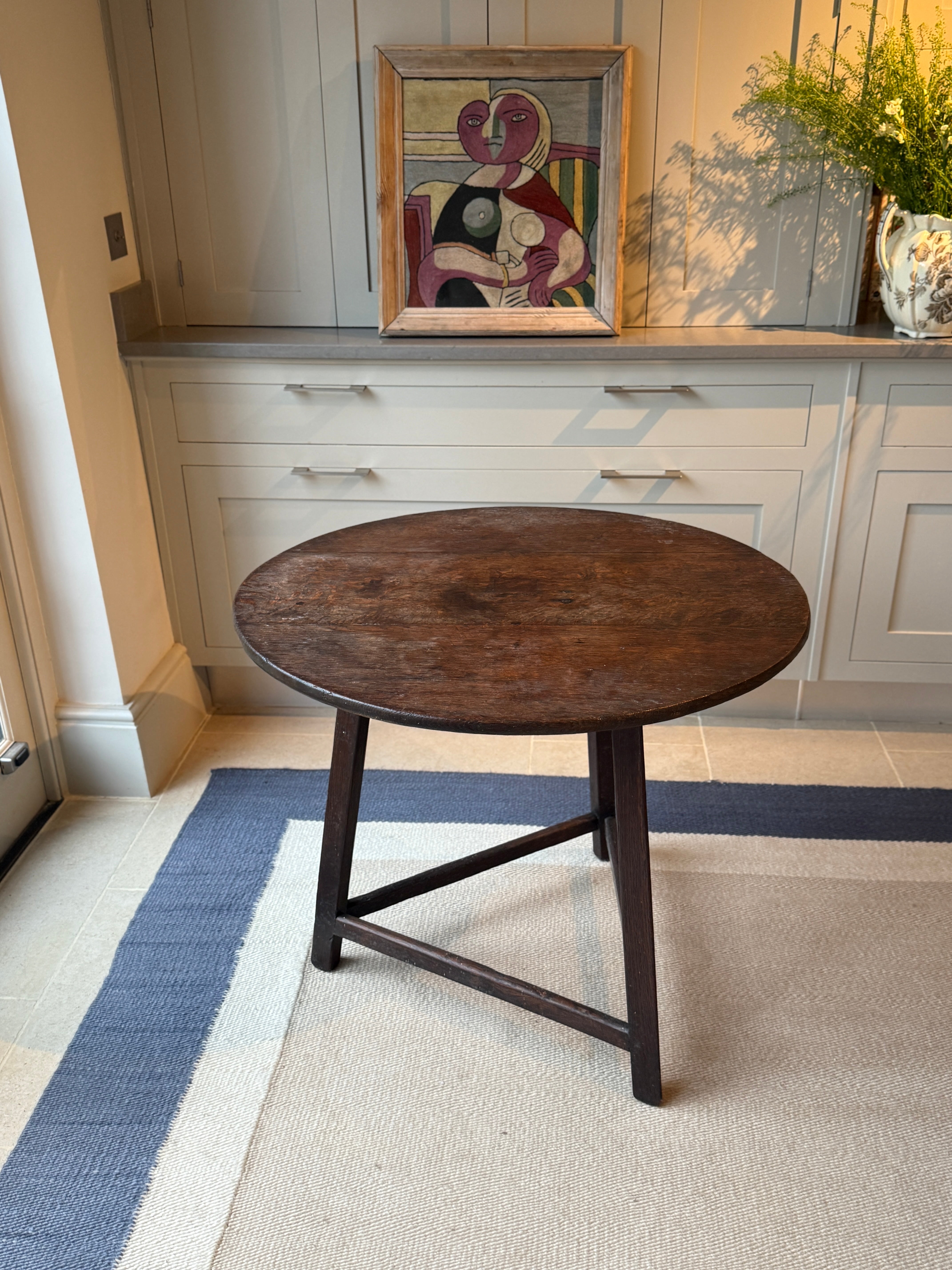 Large Oak Cricket Table