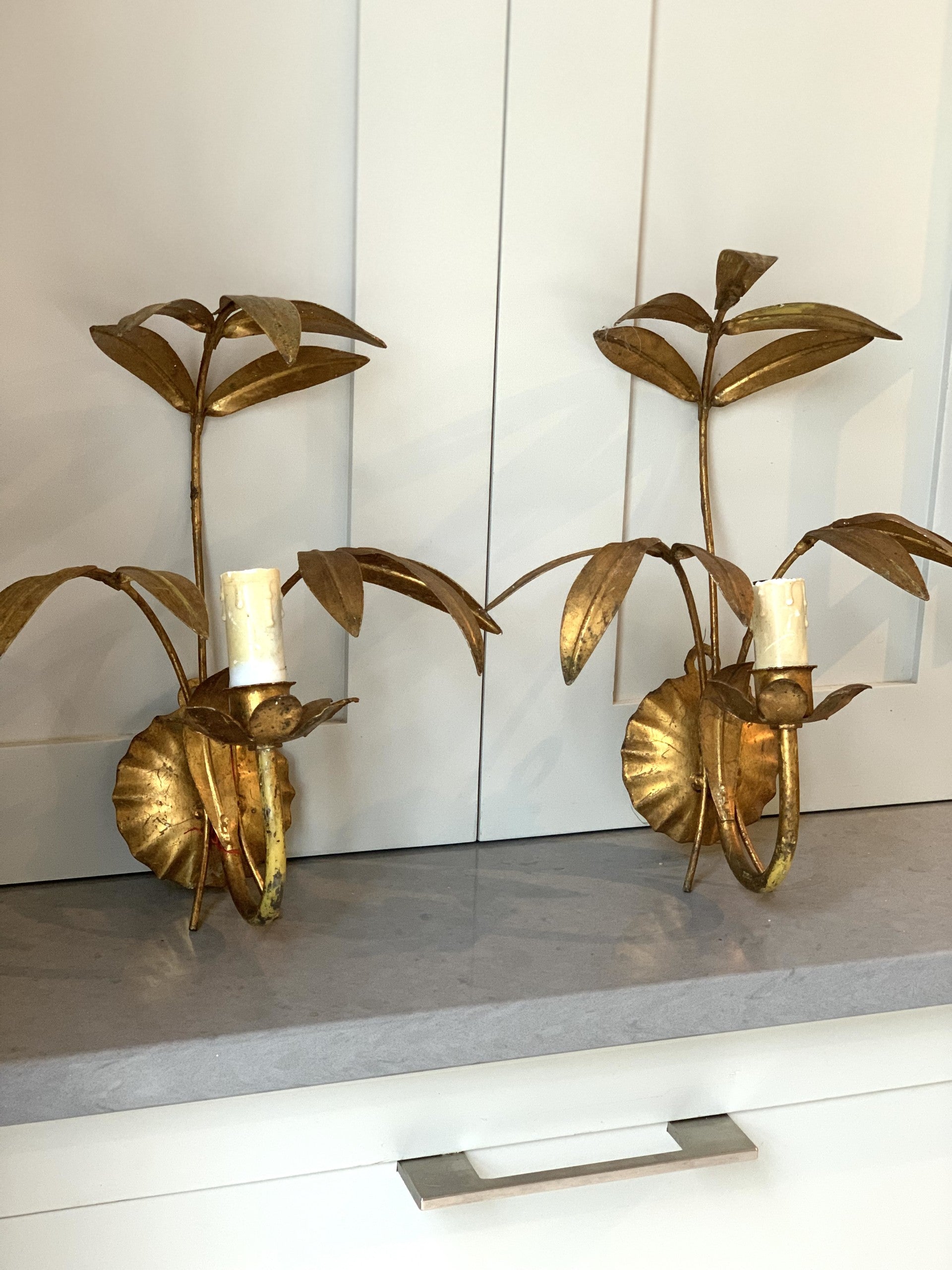 French Gilt Wall Lights