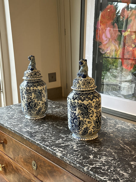 Pair of Delft Ginger Jars