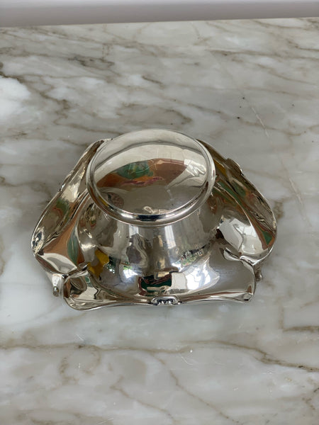 Art Nouveau Silver Inkwell