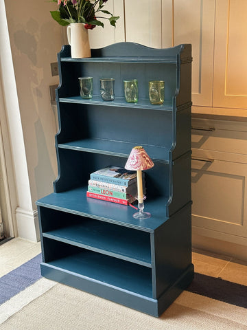 Waterfall Shelves Painted in FB Hague Blue