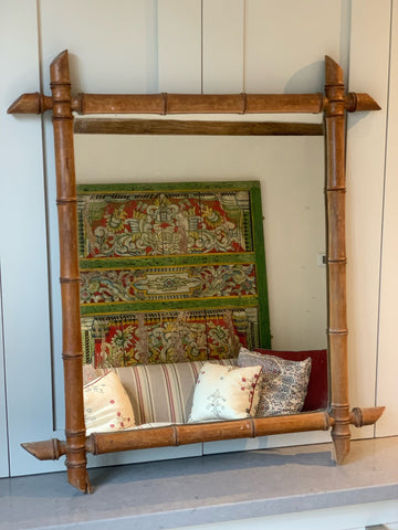 Medium Faux Bamboo Mirror