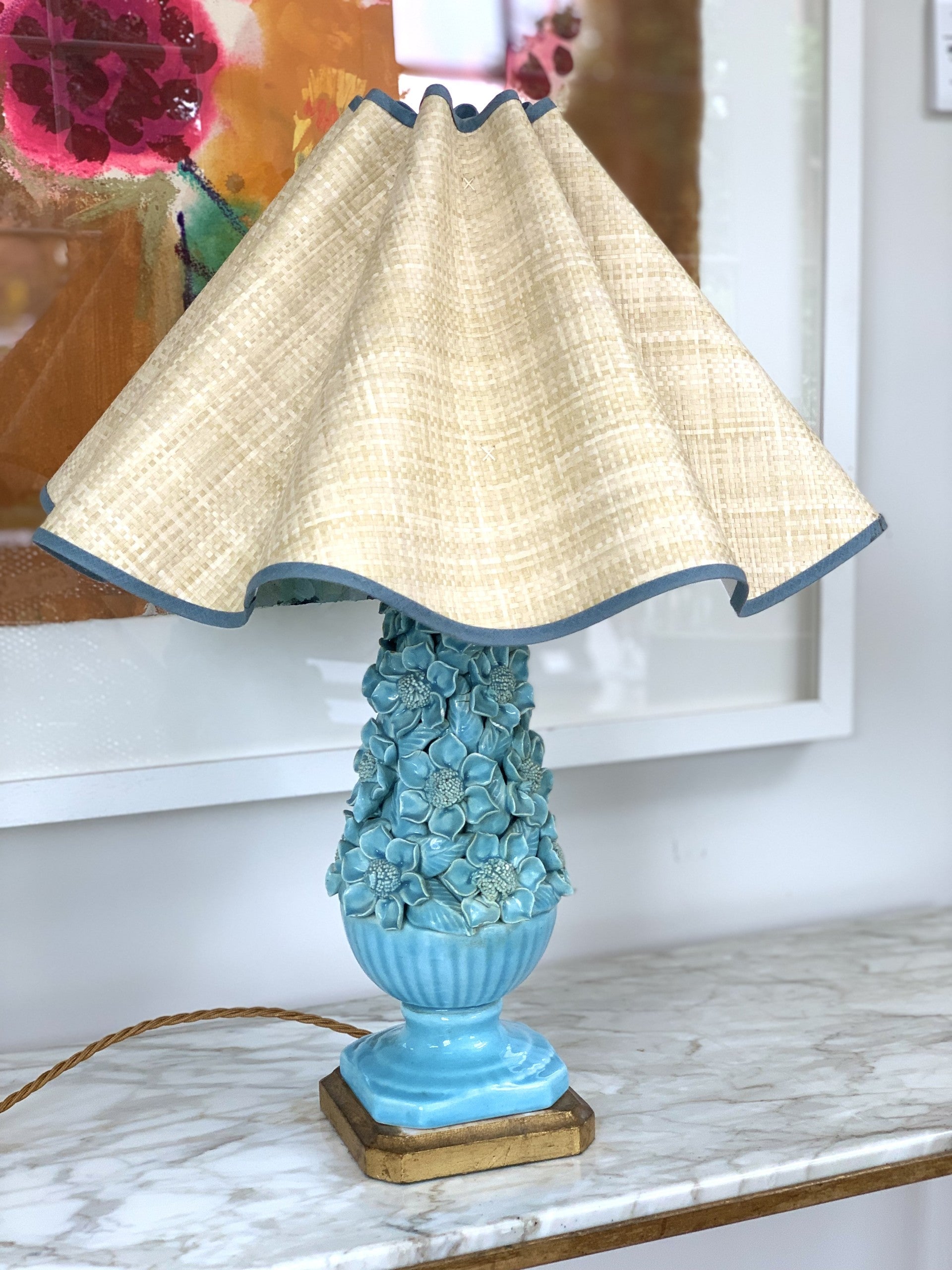 Turquoise Manises Table Lamp