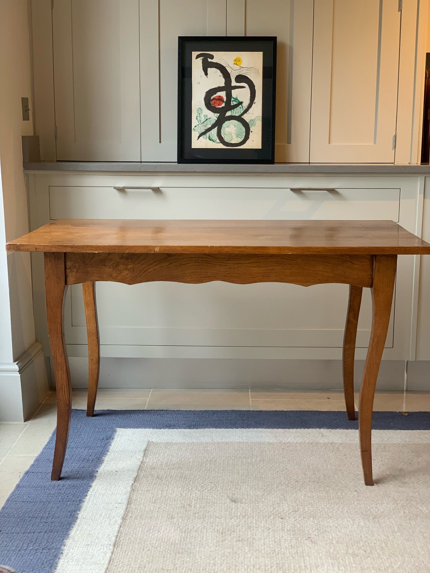 Small Oak Table with Shaped Apron