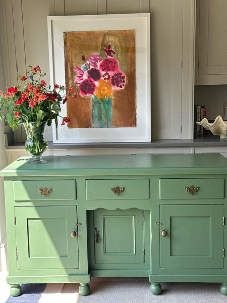 Painted Pine Dresser In Calke Green
